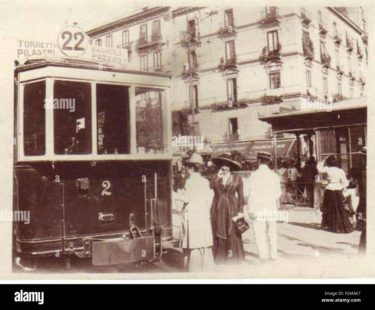 63 Napoli, Torretta, Straßenbahn Belle Epoque Stockfoto