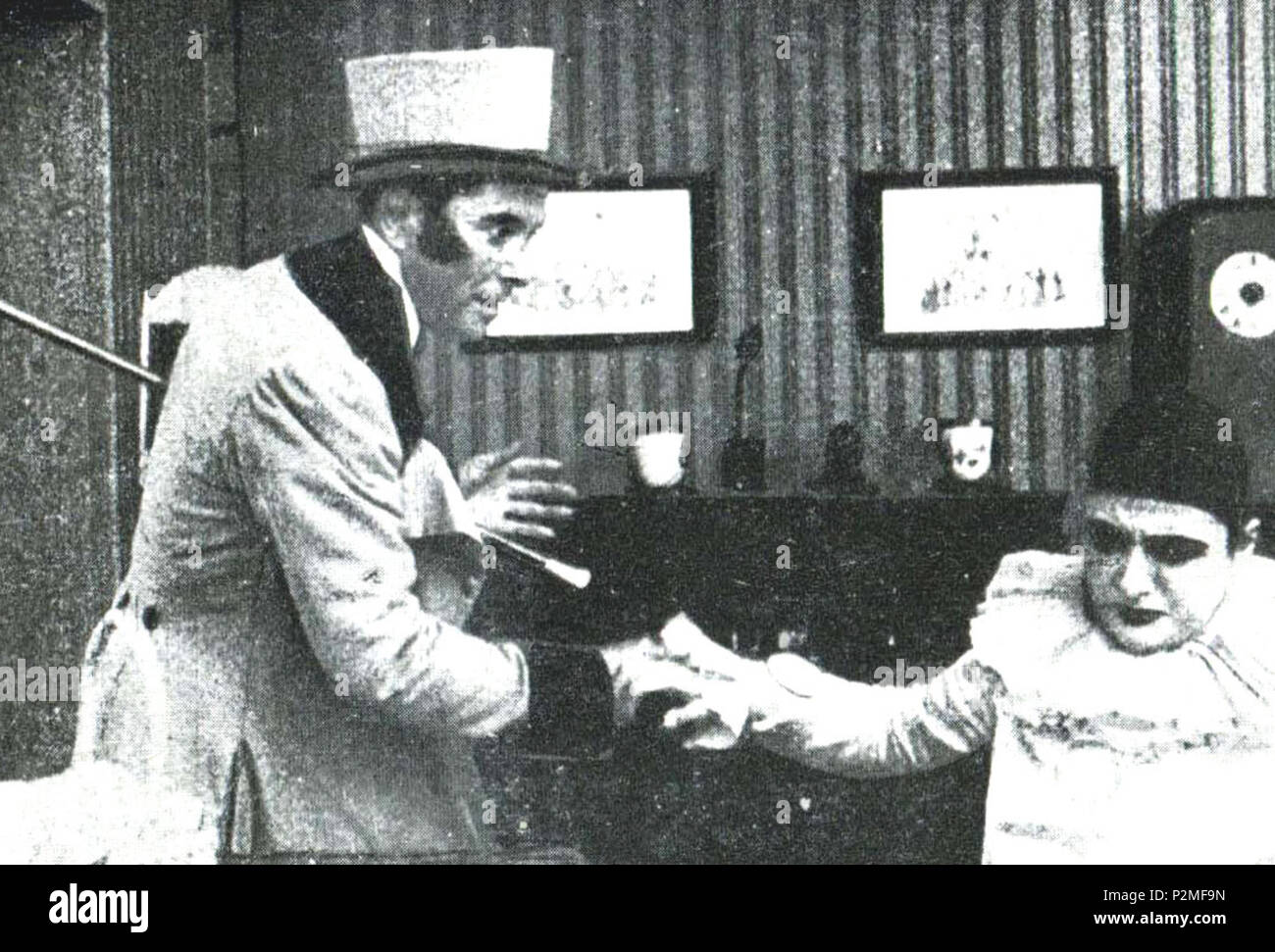 . Italiano: Inquadratura con Amedeo Ciaffi e Francesca Bertini da'L'Histoire d'un Pierrot', film Muto 1914 (B. Negroni). 16. Dezember 2015. Unbekannt 39 Histoirepierrot ghione + Bertini Stockfoto