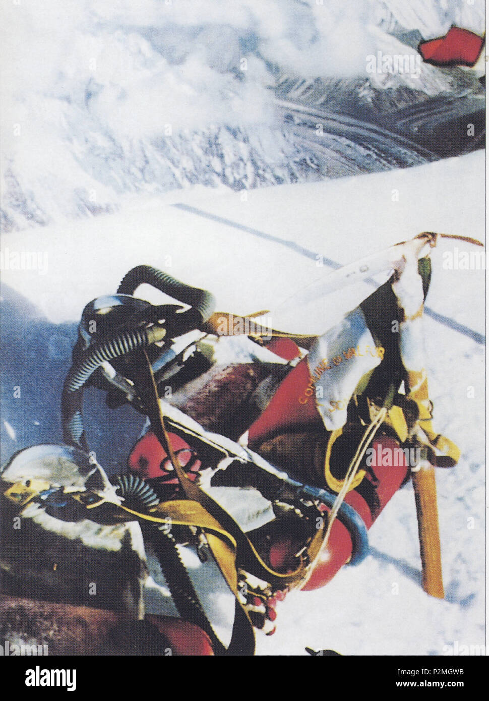 . Englisch: Bild auf K2 Gipfels, italienische K2-Expedition 1954 Italiano: Foto scattata sulla Vetta del K2, Spedizione italiana al K2 del 1954. 31. Juli 1954. Achille Compagnoni 45 K2 Summit 1954 Stockfoto