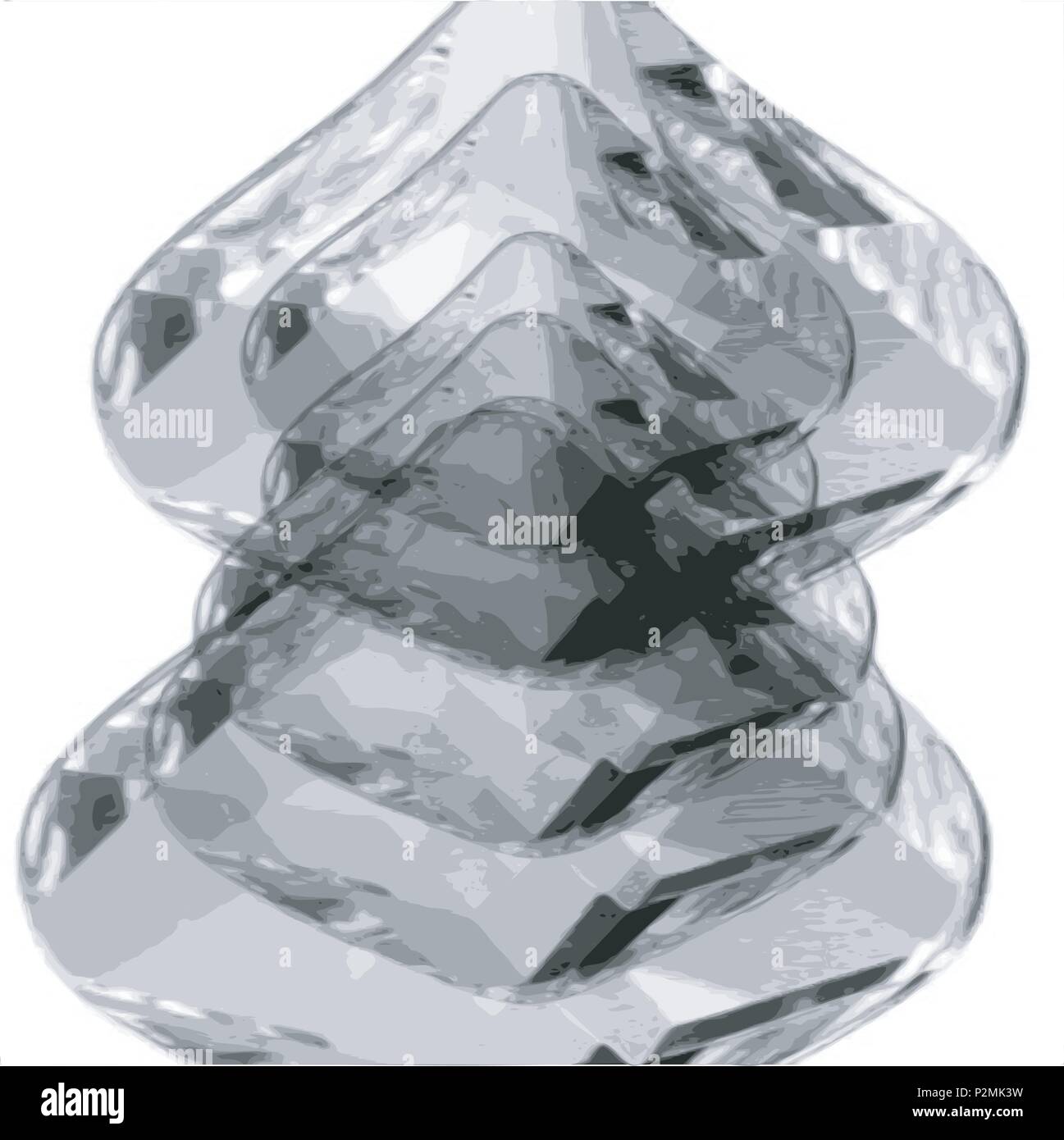 Schwarz aquarell Crystal diamond Hintergrundmuster, Vector Illustration Stock Vektor