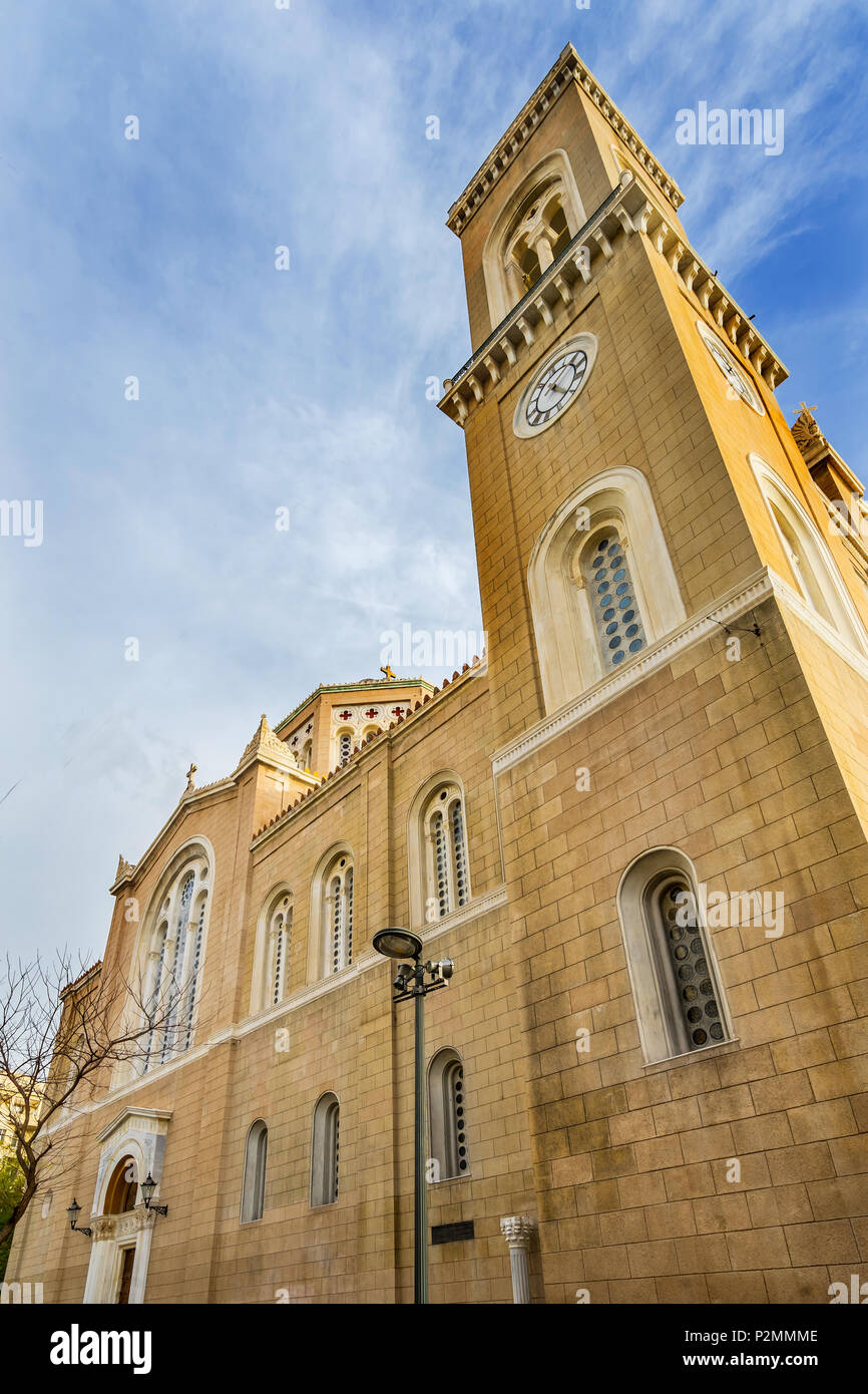 Metropolitan Kathedrale Athen Griechenland. Erbaut im Jahr 1842, der Griechisch-orthodoxen Kirche in Conweiler Stockfoto