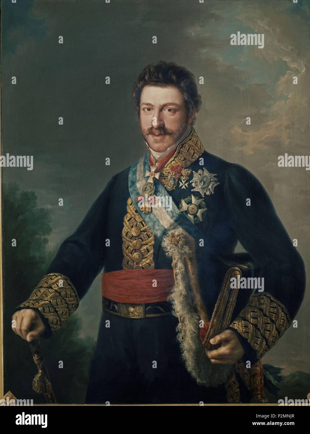 EL INFANTE FRANCISCO DE BORBON - SIGLO XIX. Autor: Vicente Lopez Portaña (1772-1850). Ort: ACADEMIA DE SAN FERNANDO - PINTURA, MADRID, SPANIEN. Stockfoto