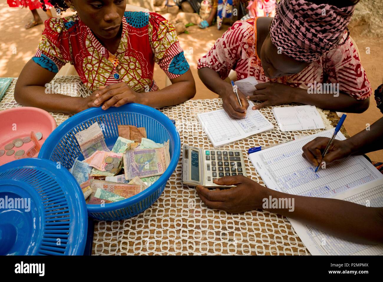 Togo, Lomé, Assilassime NRO unterstützt, durch die Unternehmer du Monde, Kredit Tilgung Operationen der Begünstigten Stockfoto