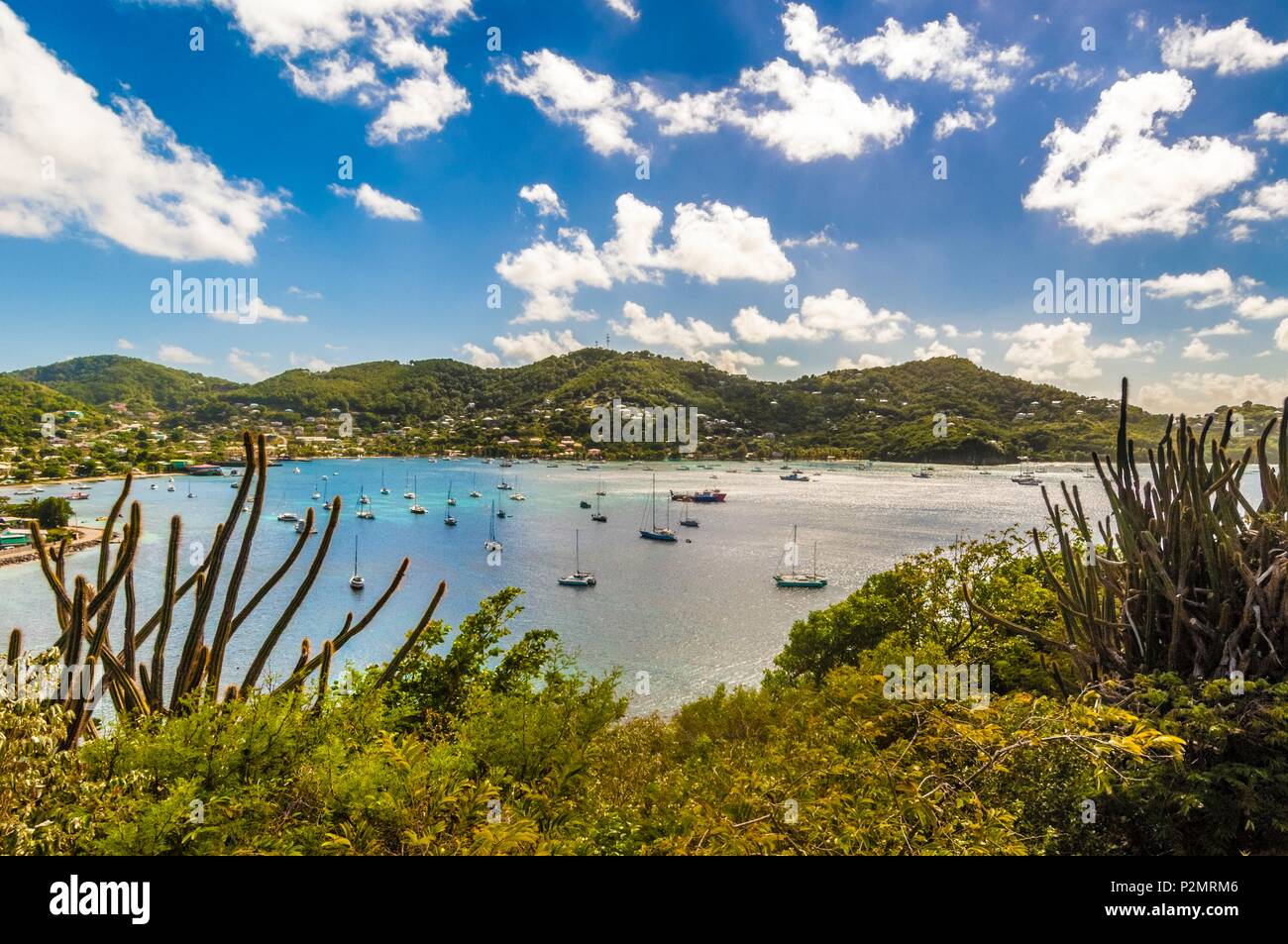 Karibik, Kleine Antillen, St. Vincent und die Grenadinen Bequia Island, Port Elizabeth, Prinzessin Margaret Bay Stockfoto