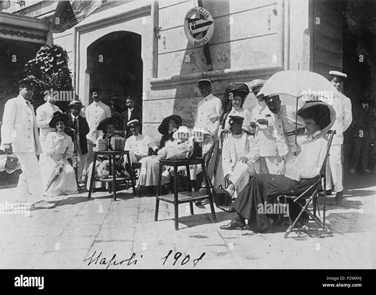 . Italiano: Circolo velisti ein Santa Lucia. 1908. Anonym 78 Sailing Club - Napoli (1908) Stockfoto