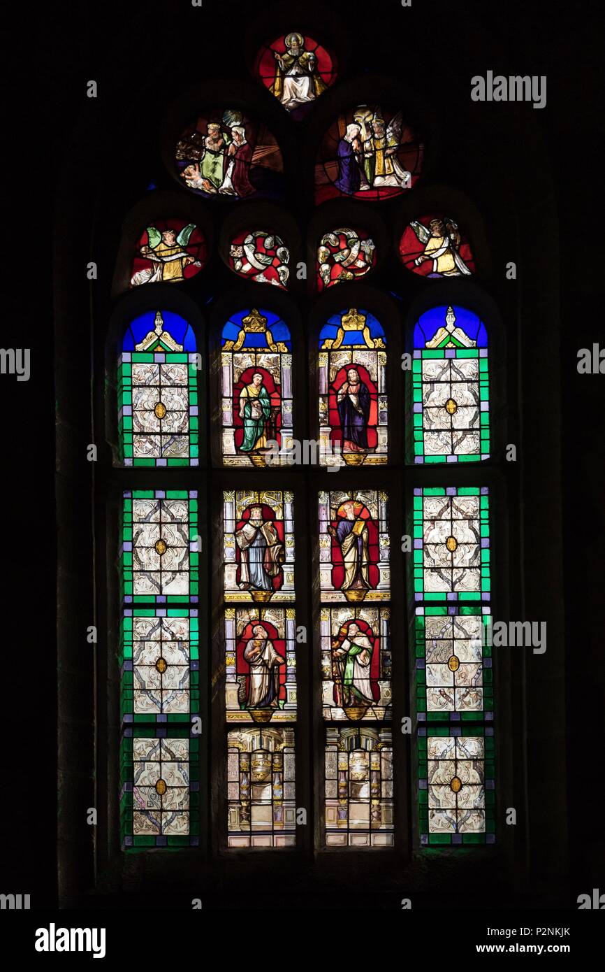 Frankreich, Finistere, Roscoff, Detail der Kirche Notre-Dame de Croas-Batz Stockfoto