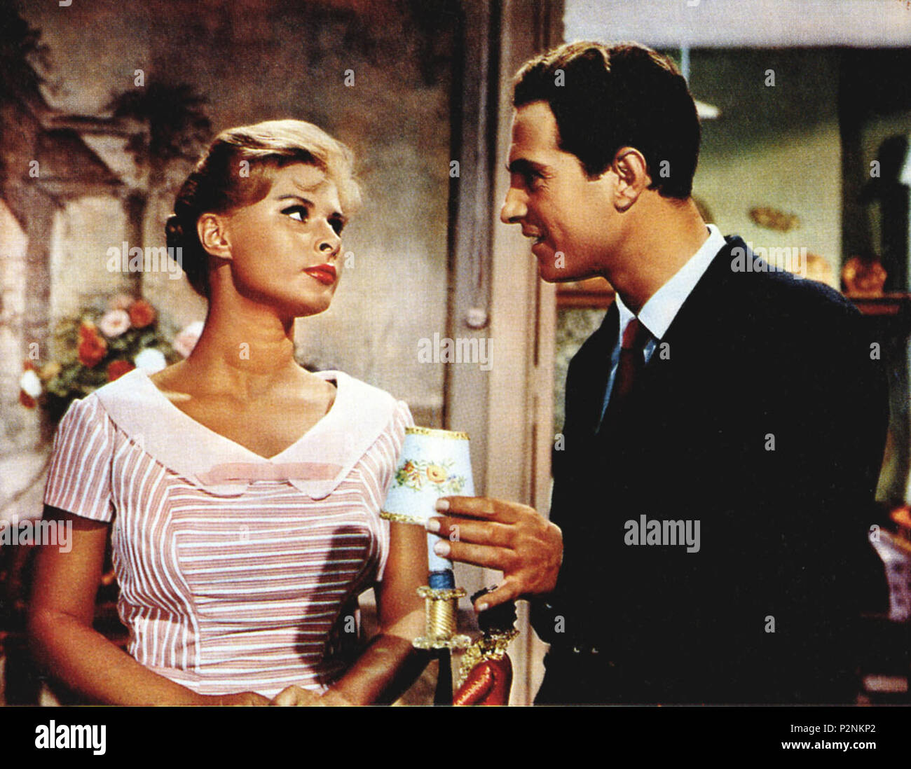 . Italiano: Foto di Scena del film Venezia, La luna e tu. 1958. Unbekannt 91 Venezialaluneetu Stockfoto