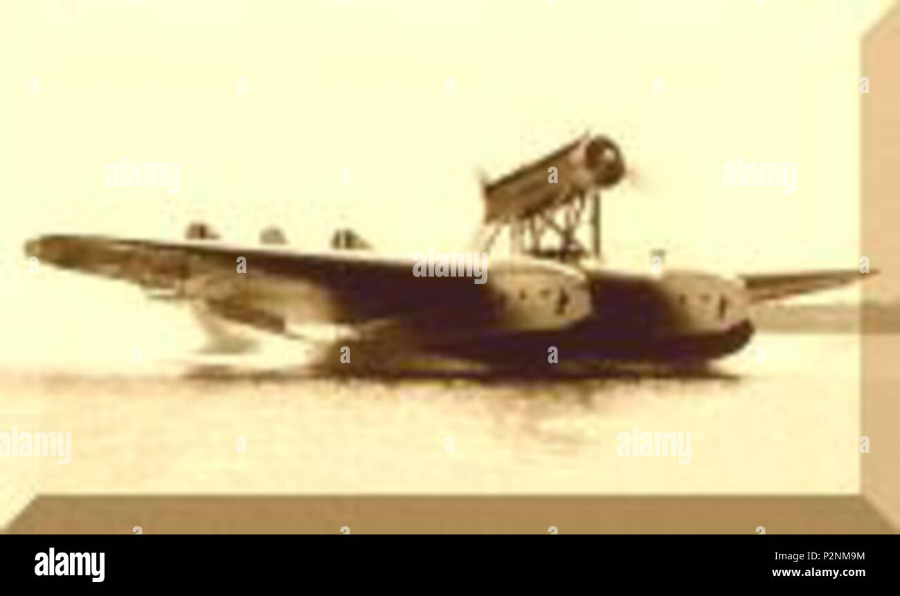. Englisch: italienischen Savoia-Marchetti S. 55 Flugboot. zwischen 1926 und 1945. Uncredited 80 Savoia-Marchetti S. 55 Stockfoto