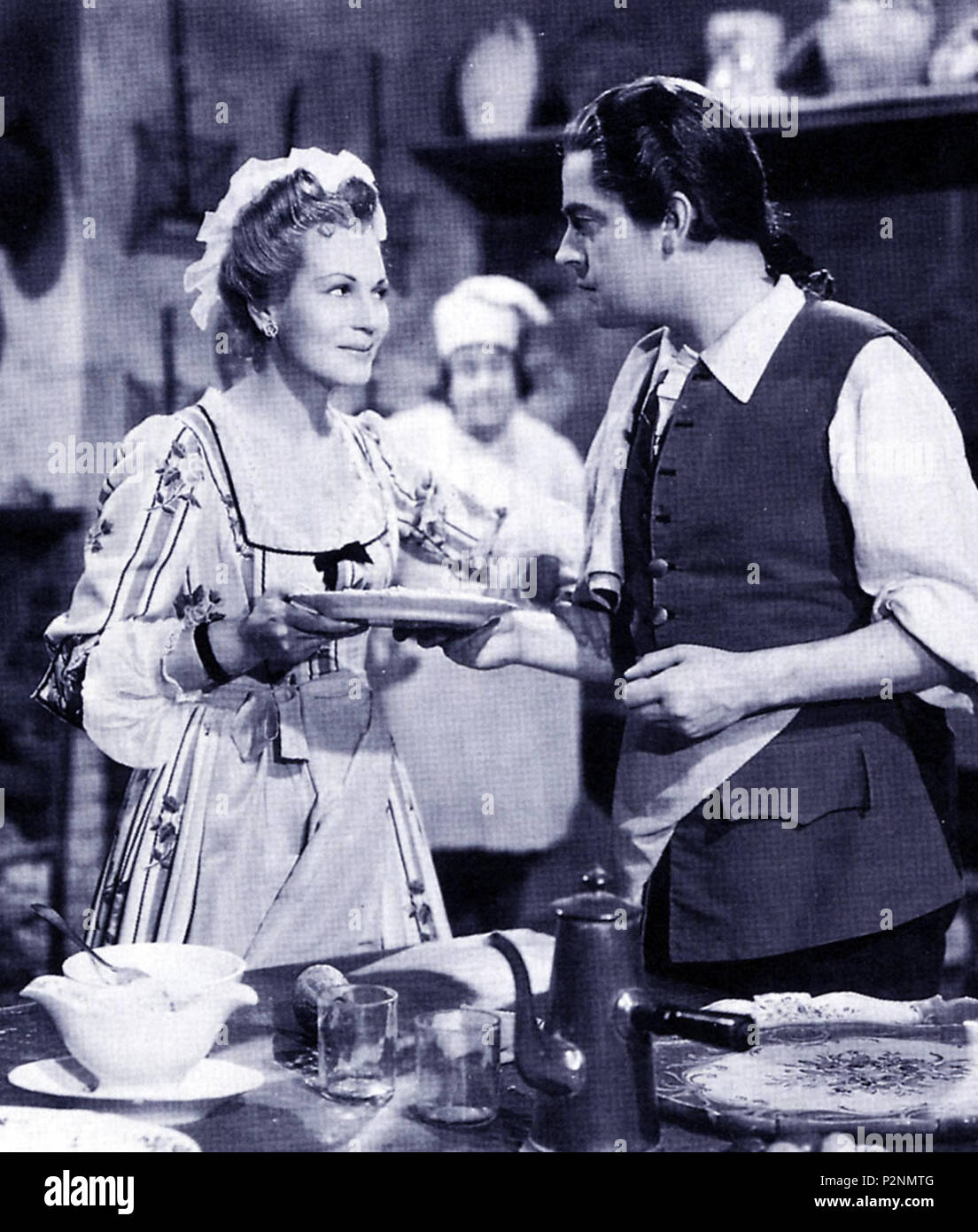 . Italiano: Luisa Ferida e Mario Pisu in La Locandiera. 1942. Unbekannt 46 Lalocandiera 2 Stockfoto