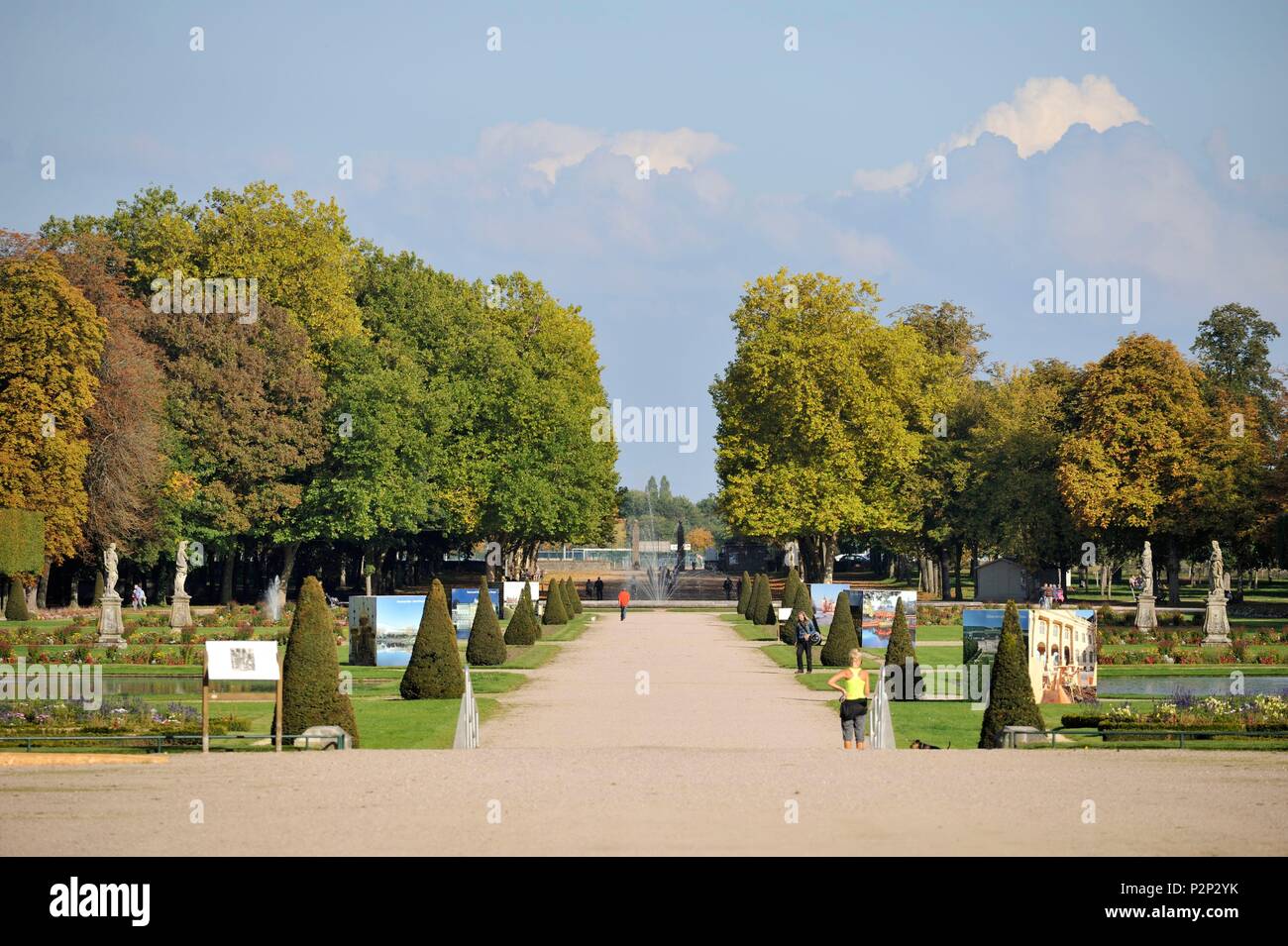 Frankreich, Meurthe et Moselle, Luneville, Schloss, französischer Garten Stockfoto