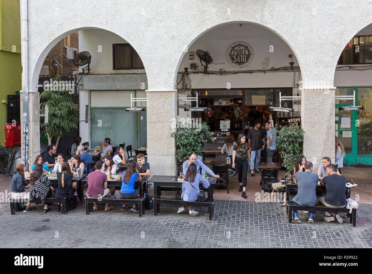 Israel, Tel Aviv, Innenstadt, die trendige Port Said Bar Restaurant