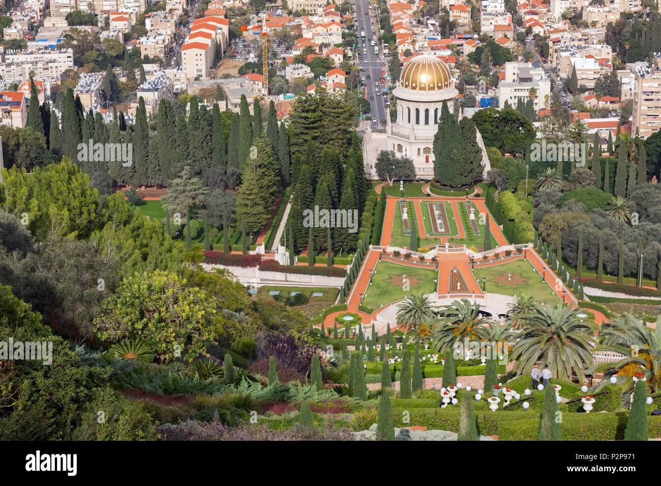 Israel, Haifa, Baha'i Terrassen der Baha'i World Center, auch als