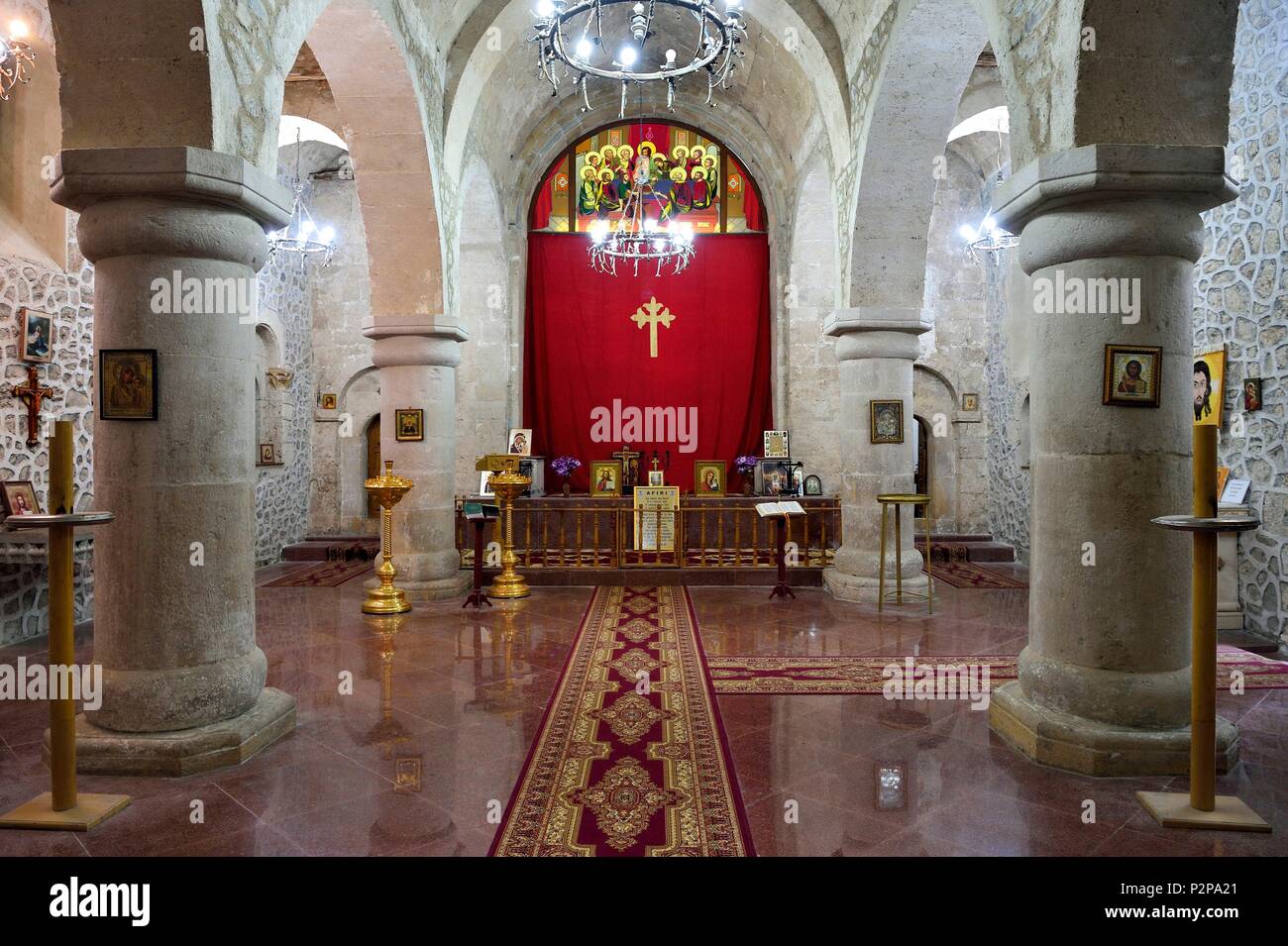 Aserbaidschan, Qabala region, Nij, Albanian-Udi Elisey Jotari Kirche des Hl. Stockfoto