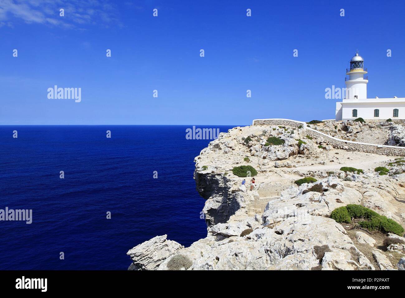 Spanien, Balearen, Menorca, Cap De Cavalleria, Leuchtturm Stockfoto