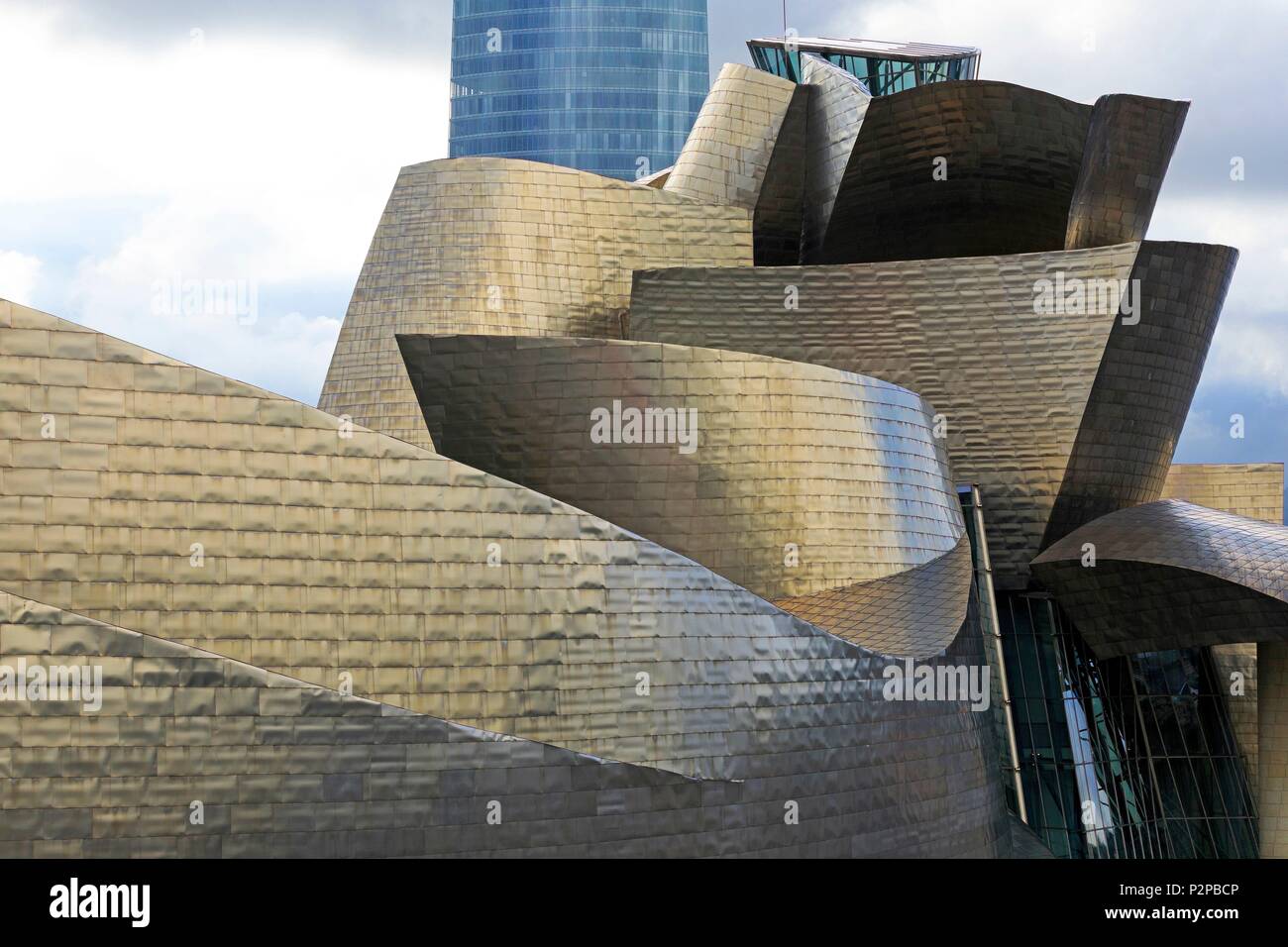 Spanien, Baskenland, Bilbao, Vizcaya, Abando Bezirk, Guggenheim Museum, Architekt Frank Gehry Stockfoto