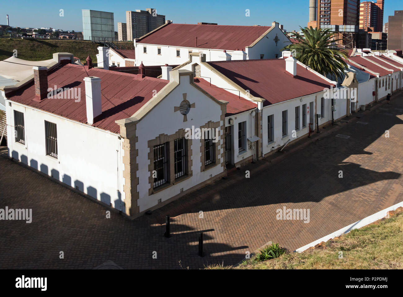 Constitution Hill, altes Gefängnis Komplex, jetzt Hof & Museen, Johannesburg, Südafrika Stockfoto