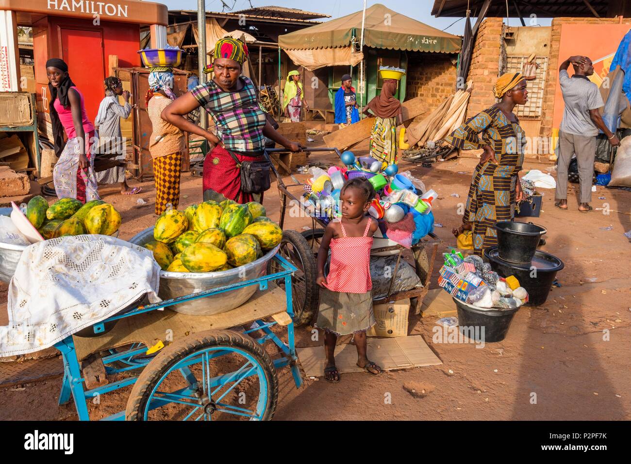 Burkina Faso, Region Hauts-Bassins, Bobo-Dioulasso, der große Markt Stockfoto
