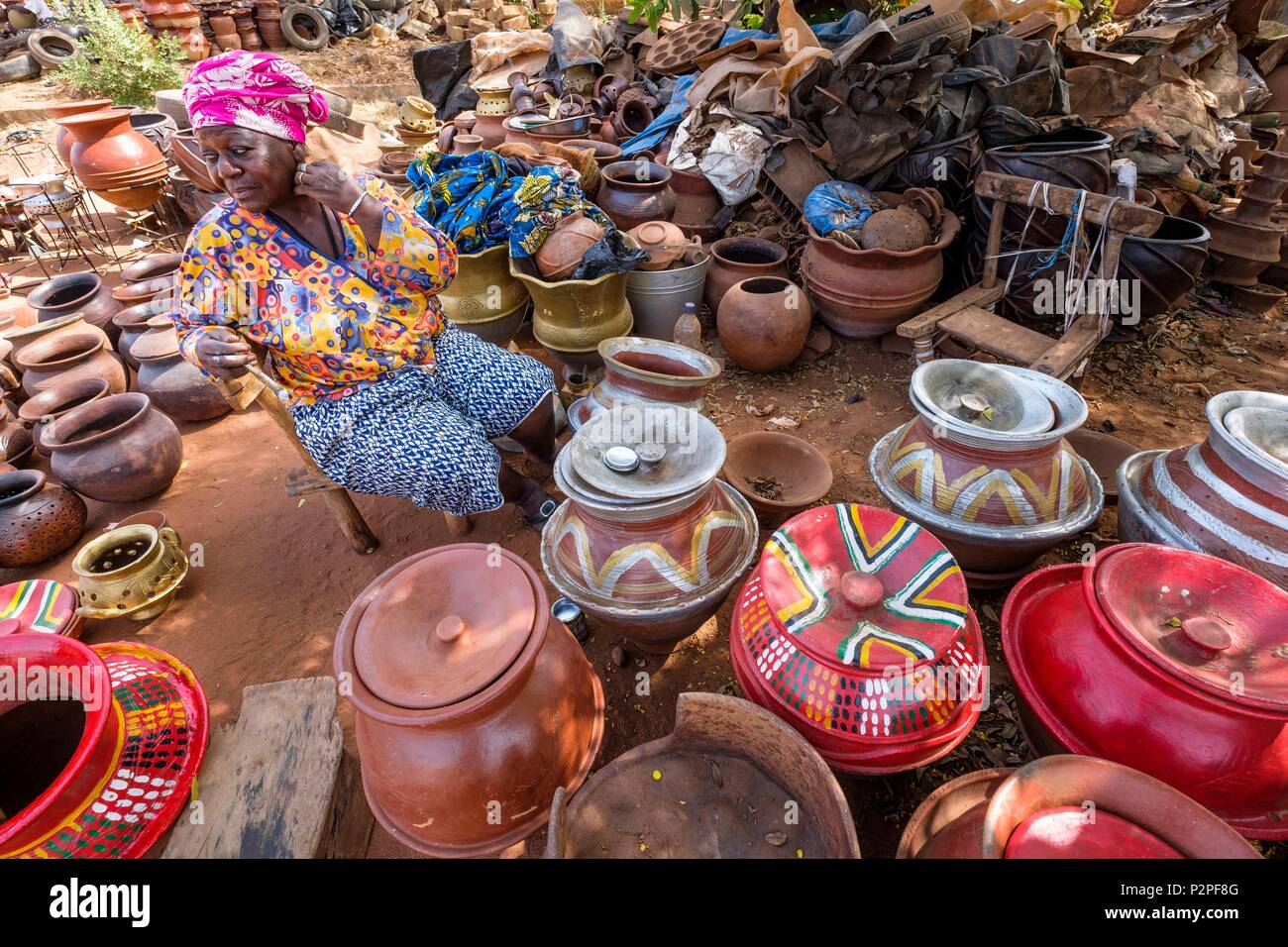 Burkina Faso, Region Hauts-Bassins, Bobo-Dioulasso, die Altstadt, Töpfer Bezirk Stockfoto