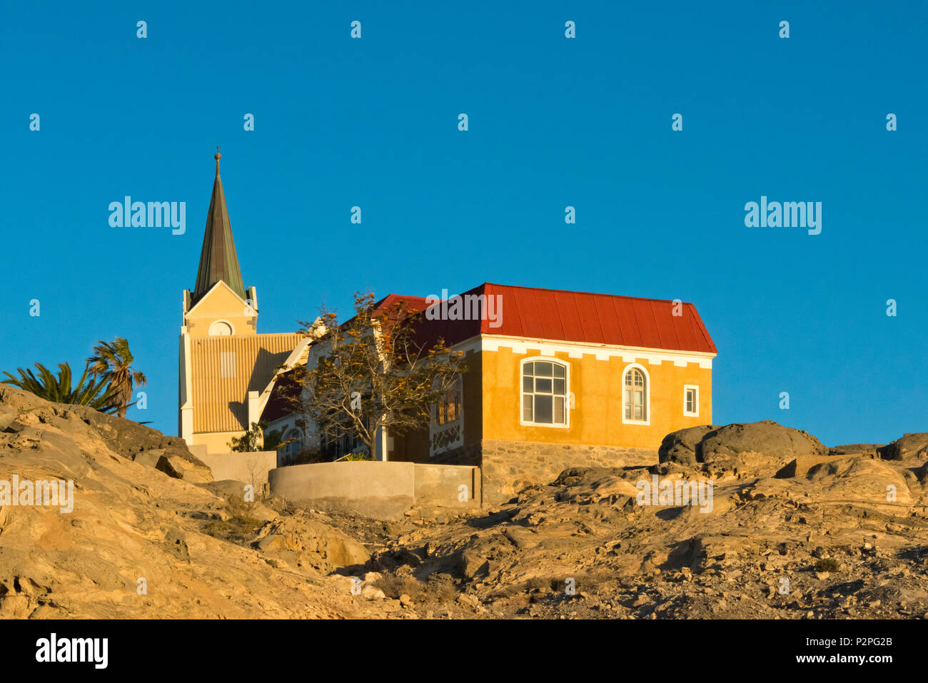 Deutsche Kirche, Lüderitz, Karas Region, Namibia Stockfoto