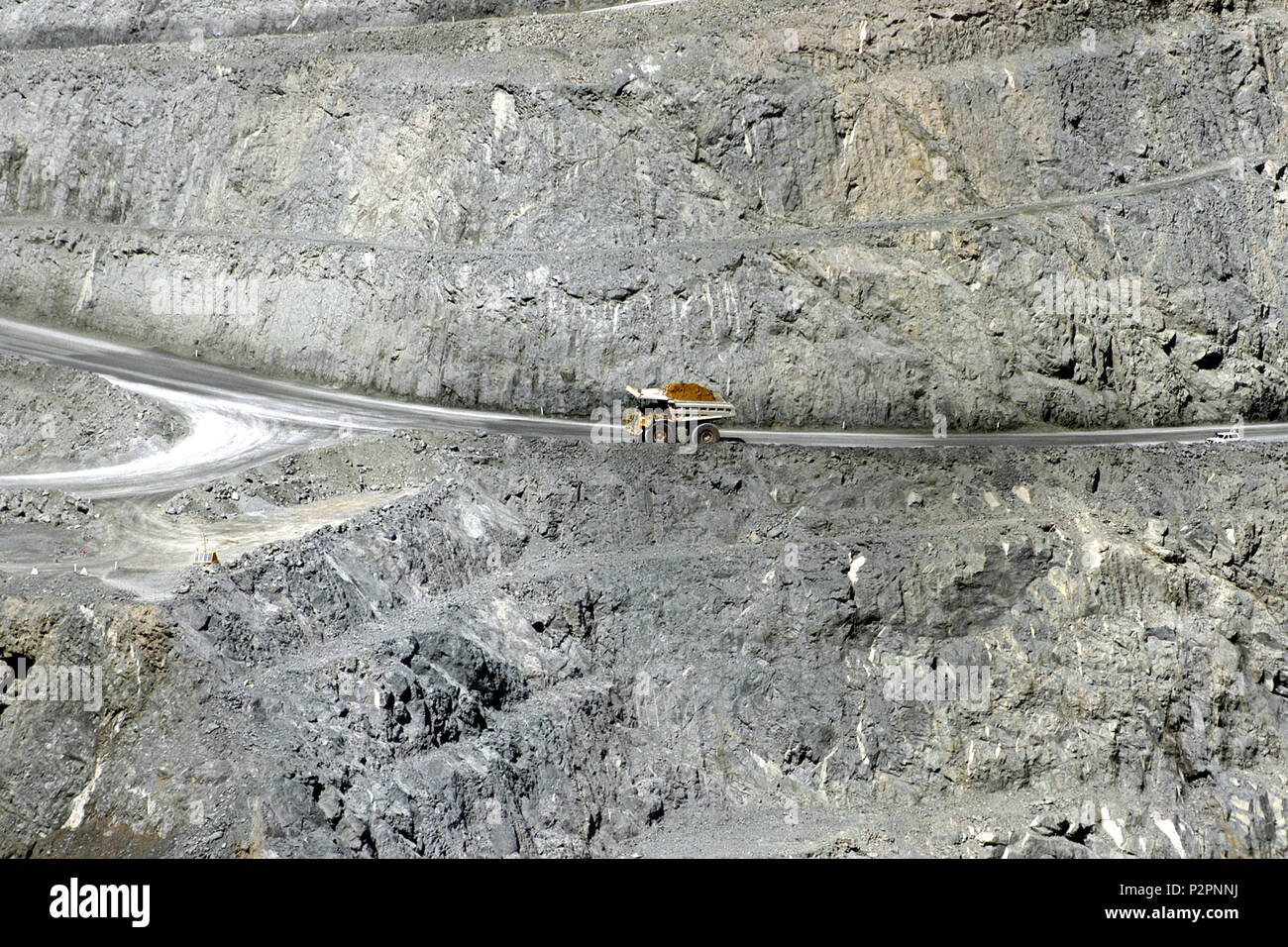 Tagebau Goldmine Kalgoorlie, Western Australia. Die Fimiston Grube, bekannt als der Super Pit, war Australiens größte Open Cut gold mine. Stockfoto