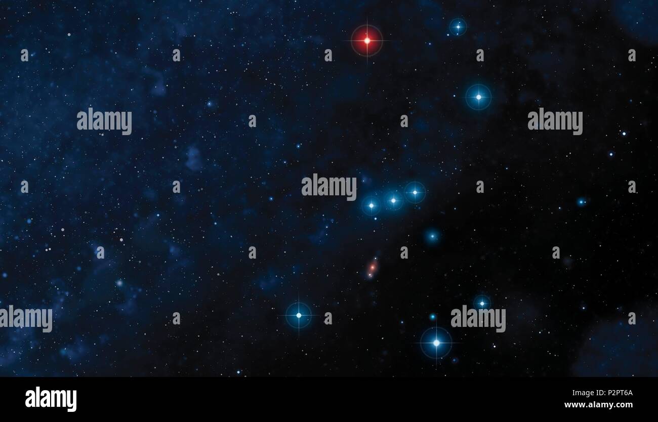 Abbildung: das Sternbild des Orion ist eines der auffälligsten in den Nachthimmel. Auf dem himmelsäquator liegt, Orion ist sichtbar von den meisten Teilen der Welt. Stockfoto