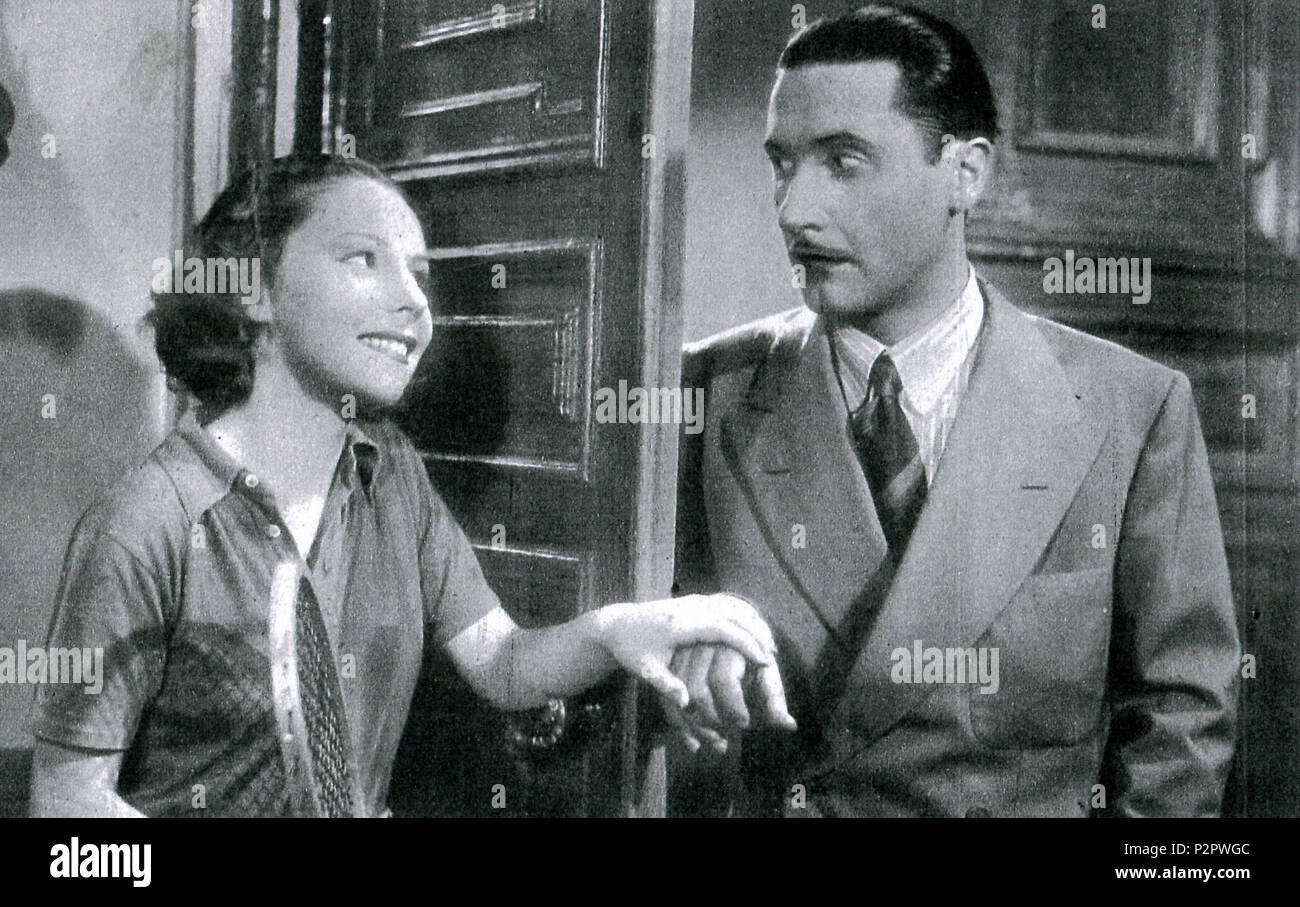 . Italiano: Liliana Vismara e Paolo Stoppa in Una scena Di'Trappola d'Amore" (Matarazzo, 1940). Vom 3. März 2015. Unbekannt 88 Trappola damore Vismara + stoppa Stockfoto