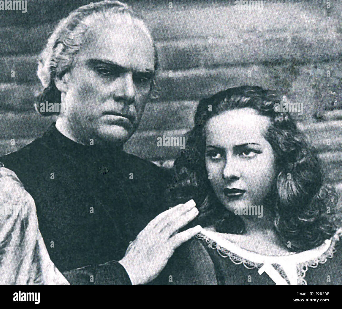 . Italienischen Schauspieler Memo Benassi und Loredana in der Italienischen Film Dente pro Dente von Marco Elter. 1943. Unbekannt 11 BenassiLoredana Stockfoto