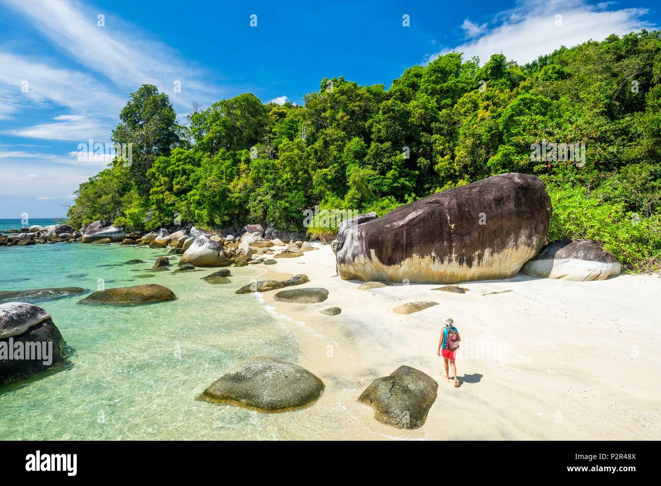 Thailand Songkhla Provinz, Tarutao National Marine Park, Ko Adang Insel, den Strand von adang Resort Hotel Stockfoto