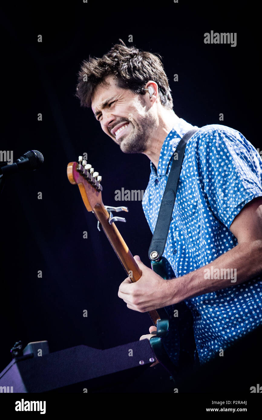 Landgraaf, Niederlande, 15. Juni 2018 Oh Wunder Live at Pinkpop Festival 2018 © Roberto Finizio / alamy Leben Nachrichten durchführen. Stockfoto