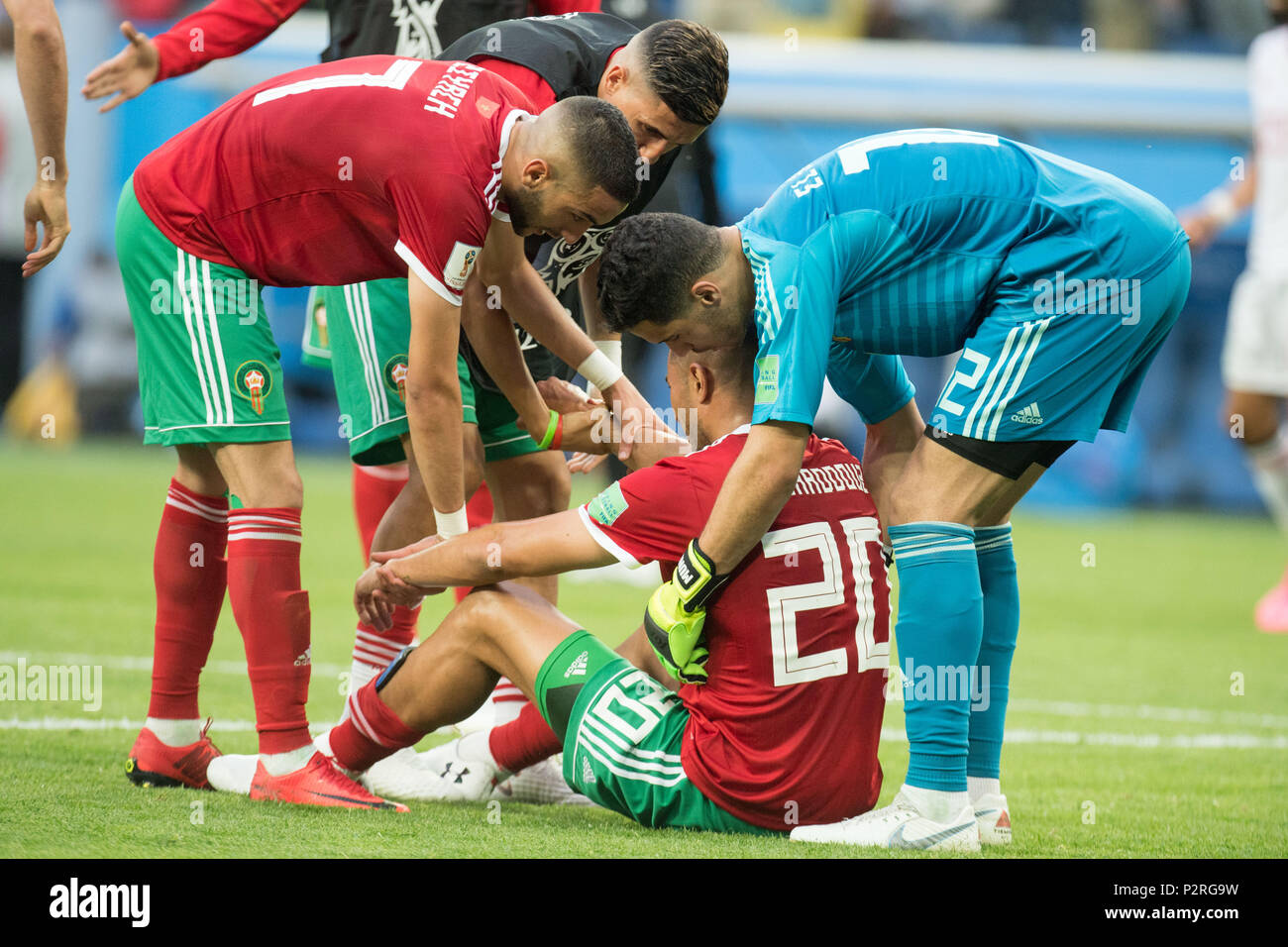 Eigenen Torwart Aziz Bouhaddouz Mar Hat Nach Dem Ende Des Spiels