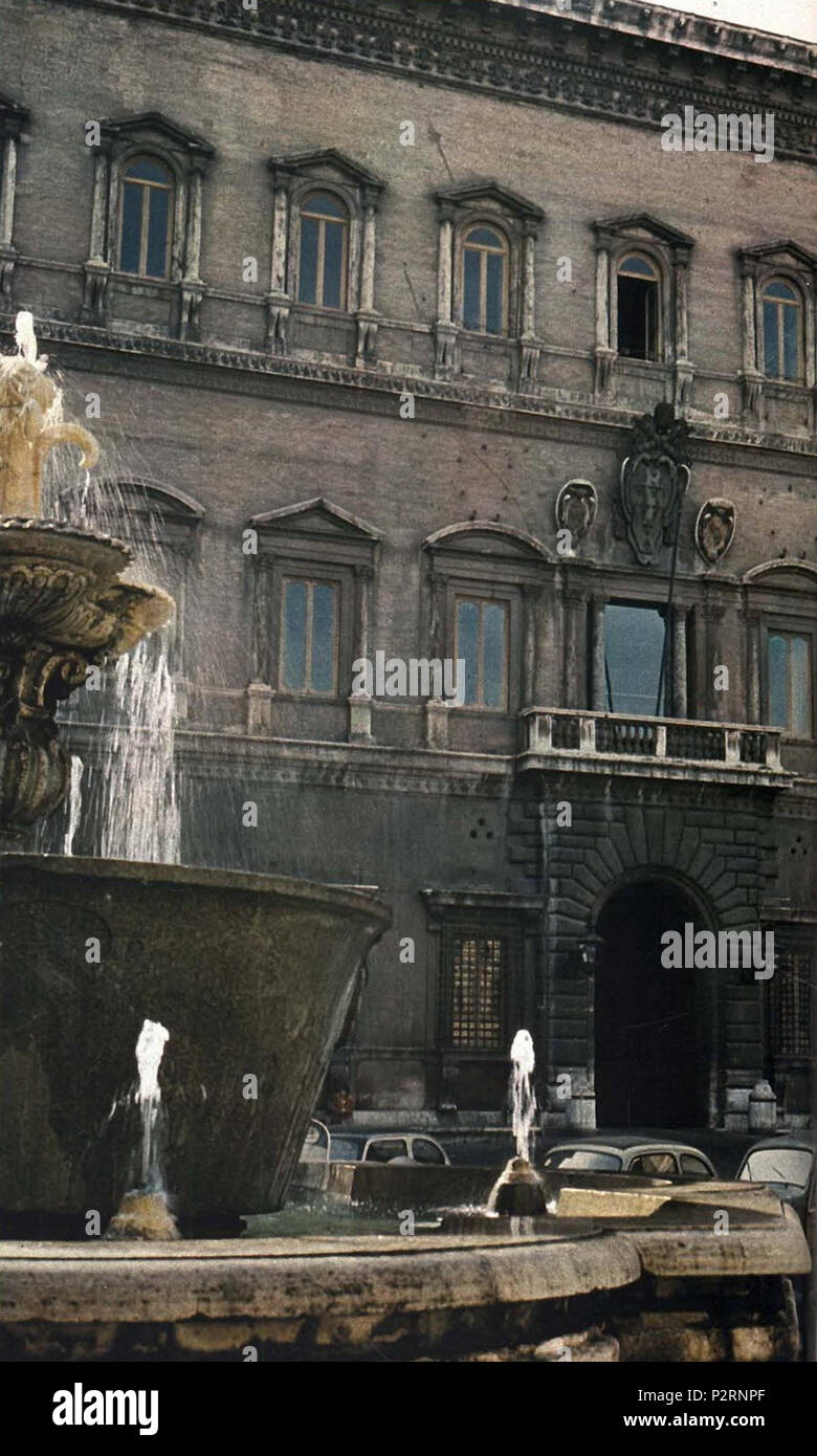 . Palazzo Farnese in Rom. 13. Juli 1969. Unbekannt 67 Palazzo Farnese 1969 Stockfoto