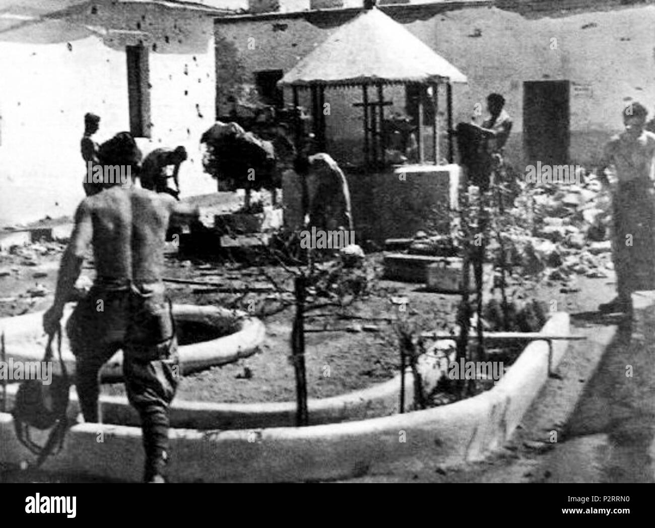 . Italiano: Militari italiani all'interno di Forte Capuzzo. zwischen 1940 und 1943. Unbekannt 30 Forte Capuzzo (Interno) Stockfoto