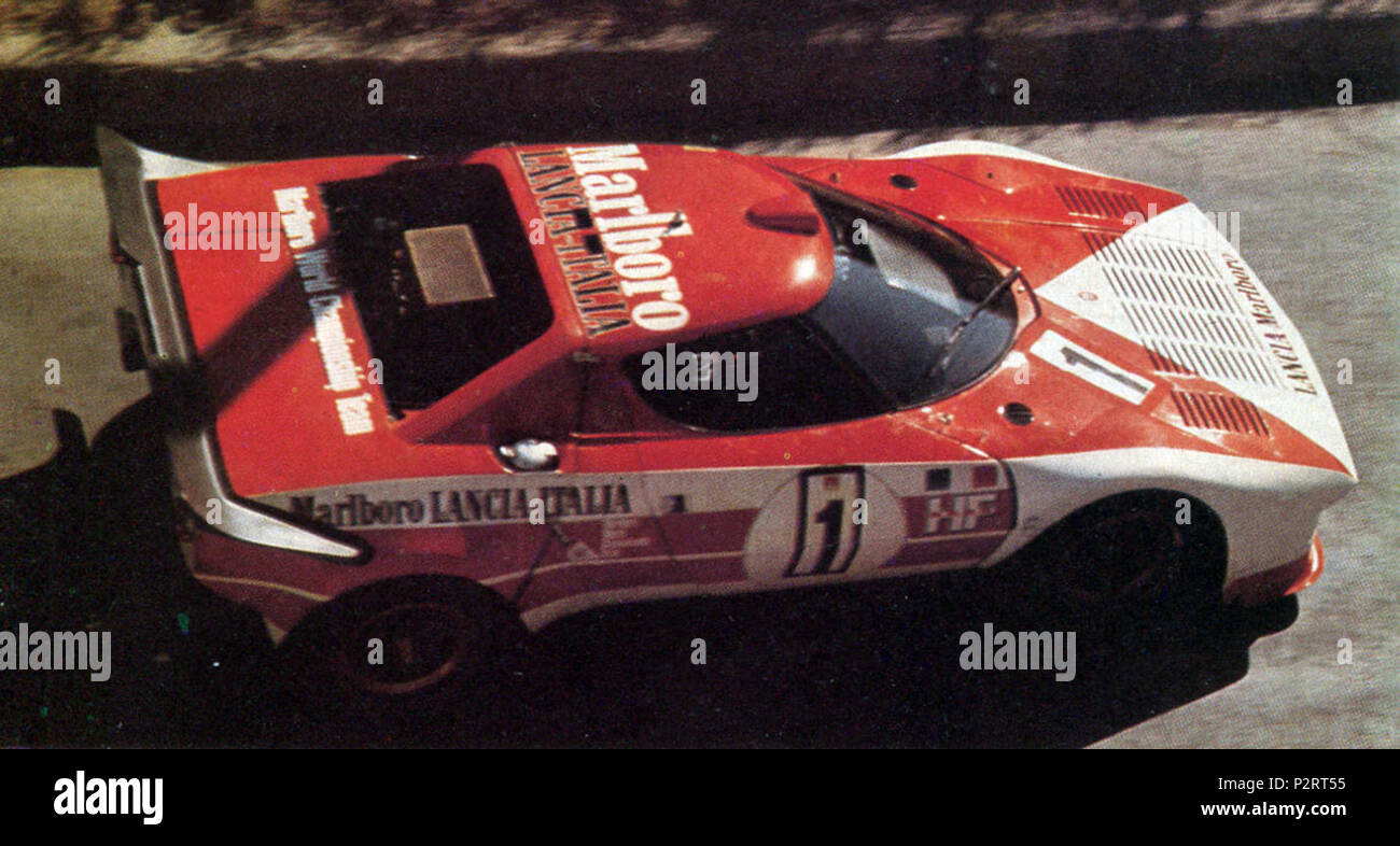 . Provinz Palermo (Sizilien, Italien), 'Piccolo Madonie"-Straße", 9. Juni 1974. Amilcare Ballestrieri und Gérard Larrousse der Lancia Stratos HF 2.4 V6 (Prototyp) geförderte Marlboro, Gewinner der 1974 Targa Florio. 9. Juni 1974. Unbekannt 2 1974 Targa Florio - Lancia Stratos Marlboro Prototyp Stockfoto