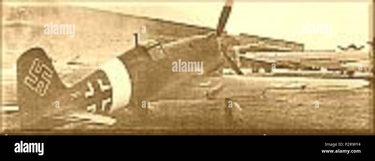 . Englisch: Italienisch Ambrosini SAI. 403 Dardo fighter in der Deutschen Abzeichen. 1940er. Uncredited 6 Ambrosini SAI. 403 Stockfoto