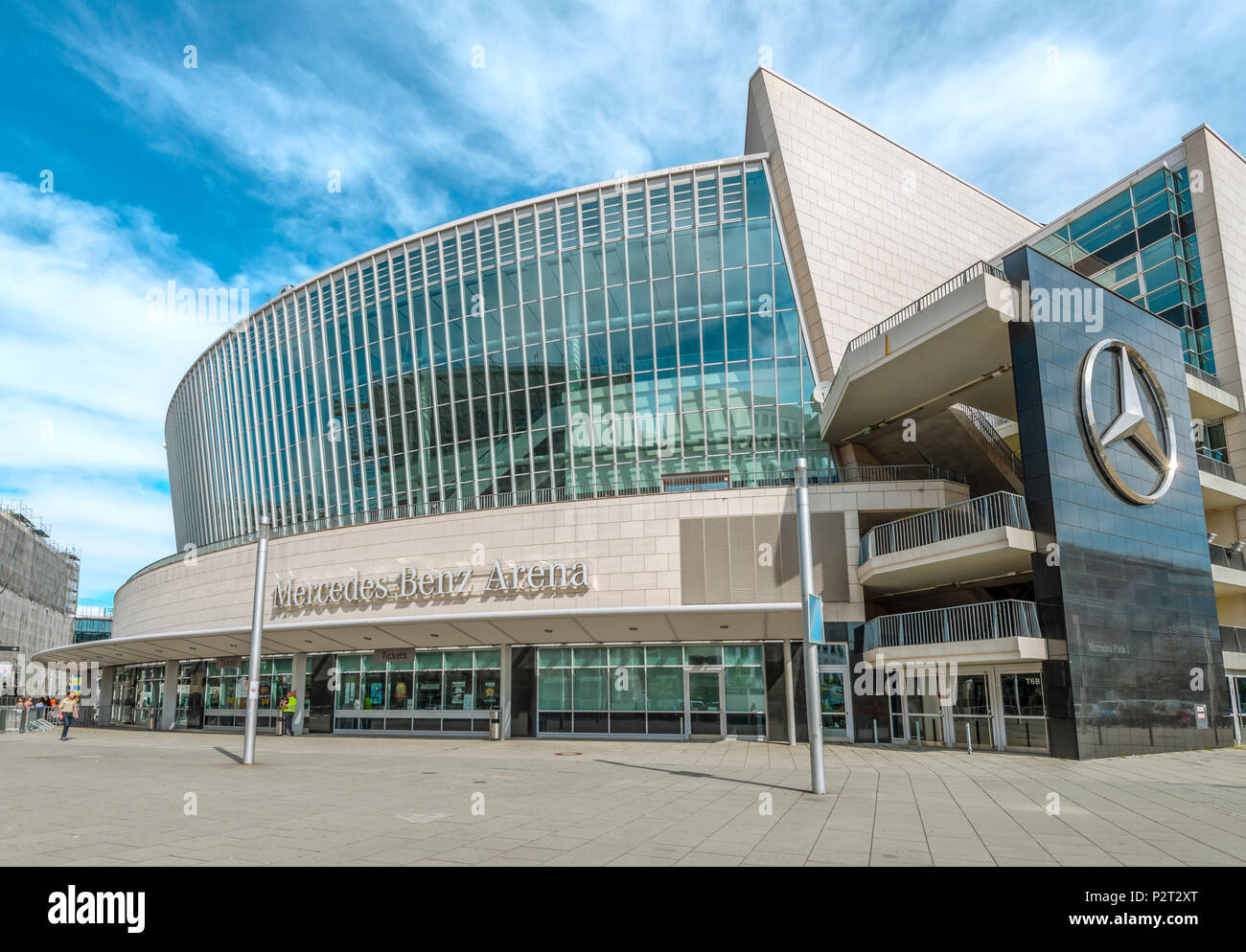 Mercedes Benz Arena Stadion in Berlin, Deutschland Stockfoto