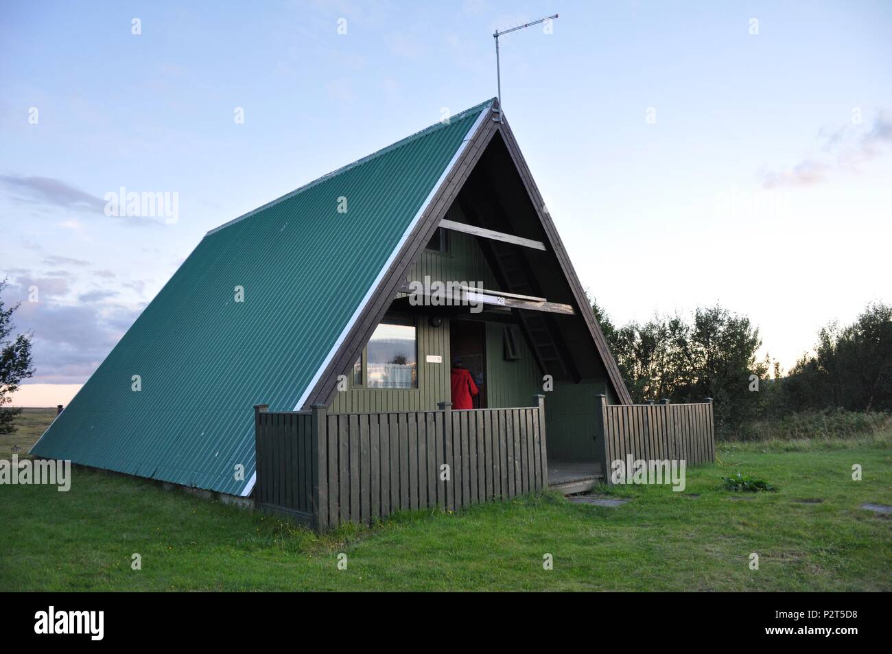 Dreieck Haus, Island Stockfoto