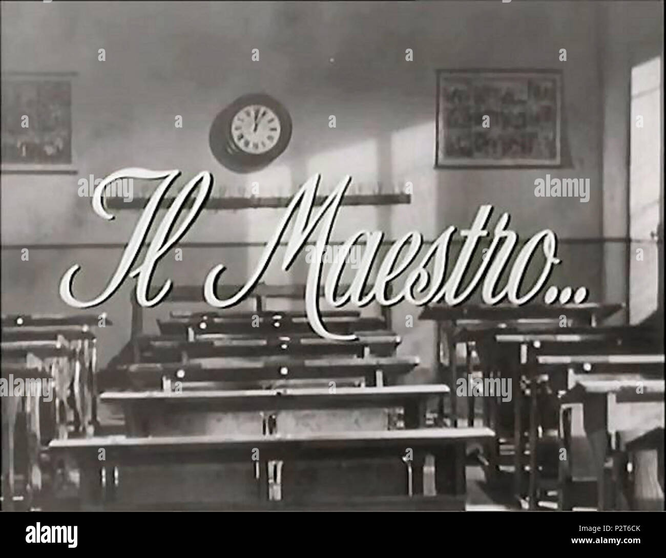 . Italiano: Film Il Maestro di Aldo Fabrizi (1957). 2. August 2015, 11:31:47. Aldo Fabrizi 40 Ilmaestro titolo Stockfoto