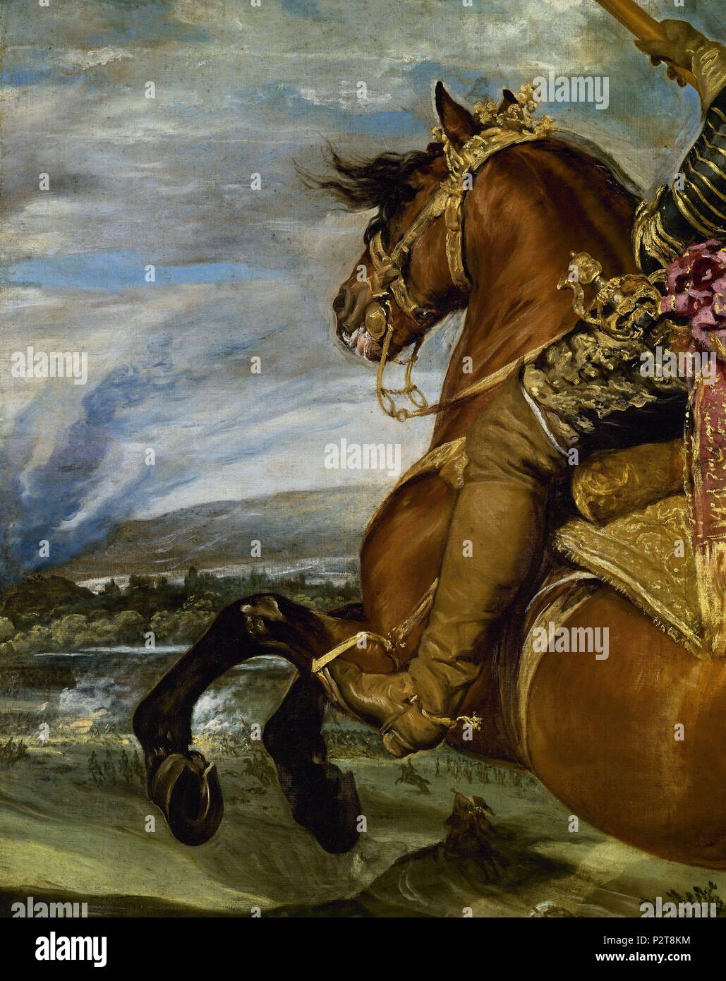 "Gaspar de Guzmán, Count-Duke von Olivares (Detail)", Ca. 1636, Öl auf Leinwand, P 01181. Autor: Diego Velázquez (1599-1660). Lage: Museo del Prado - PINTURA, MADRID, SPANIEN. Stockfoto