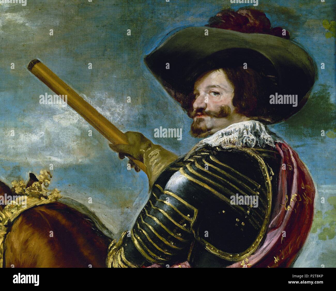 "Gaspar de Guzmán, Count-Duke von Olivares' (Detail), Ca. 1636, Öl auf Leinwand, 313 cm x 239 cm, P 01181. Autor: Diego Velázquez (1599-1660). Lage: Museo del Prado - PINTURA, MADRID, SPANIEN. Stockfoto