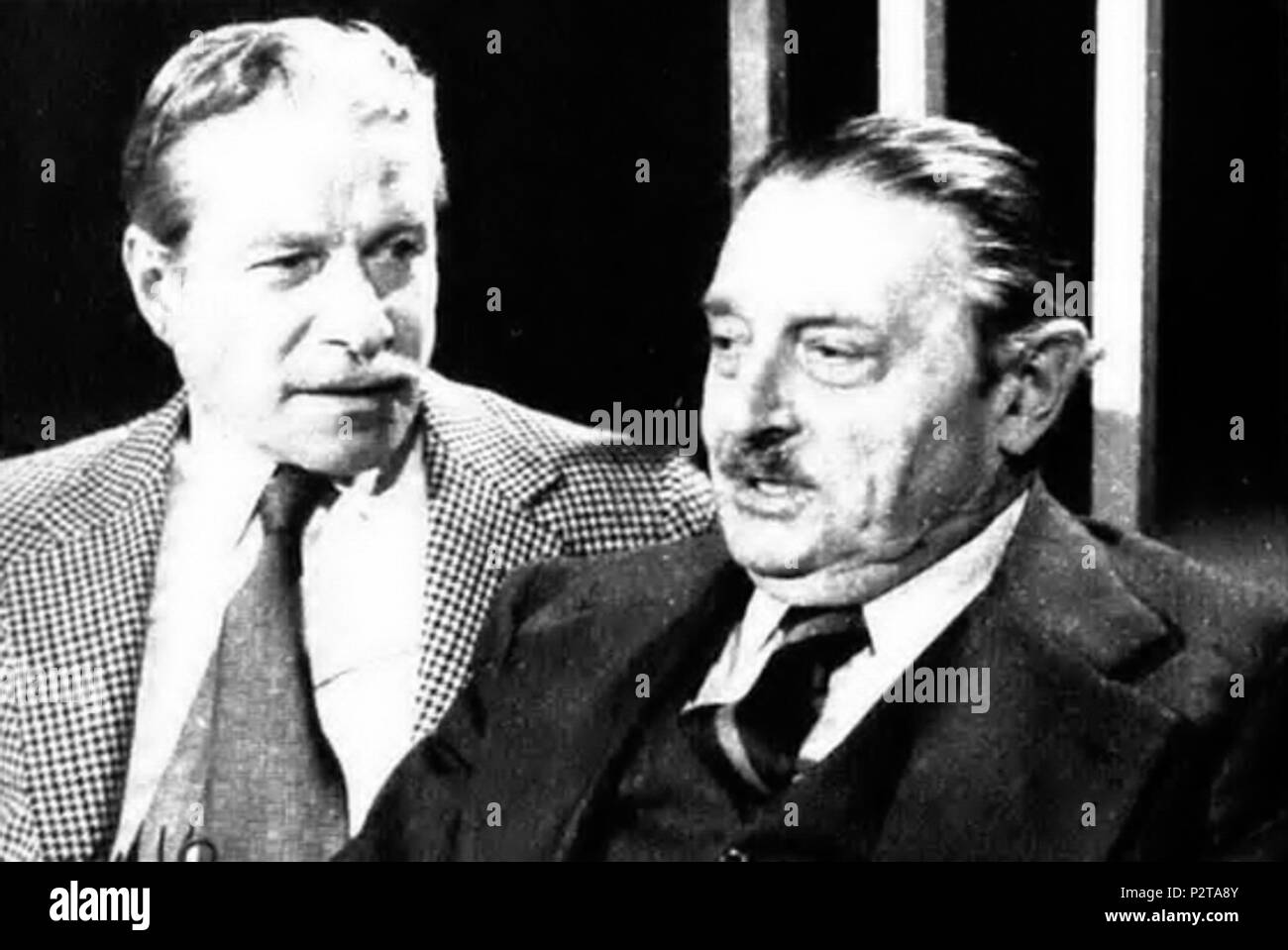 . Amedeo Nazzari und Alessandro Blasetti Gäste der Fernsehsendung "L'Ospite Delle Due, Rom, 1975. 1975. Unbekannt 6 Amedeo Nazzari und Alessandro Blasetti 1975 Stockfoto