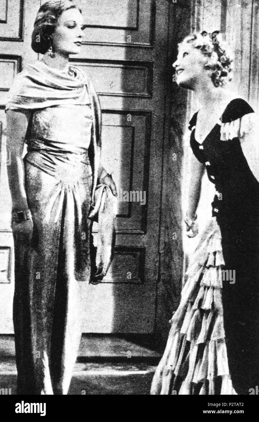 . Italiano: Isa Miranda + Assia Noris in una donna tra Due Mondi - Produz Astra Film - Roma + Bavaria Film, Monaco B.-regia Goffredo Alessandrini + Arthur Rabenhalt - 1936. 25. Mai 2017. Unbekannt 23 Donna 2 mondi Miranda + Noris Stockfoto