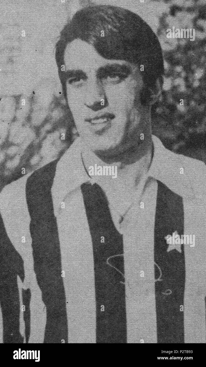 . Italiano: Il calciatore italiano Pietro Anastasi alla Juventus nella Seconda metà della Stagione 1969-70. Im ersten Halbjahr 1970. Unbekannt 71 Pietro Anastasi - Juventus FC (circa 1970) Stockfoto