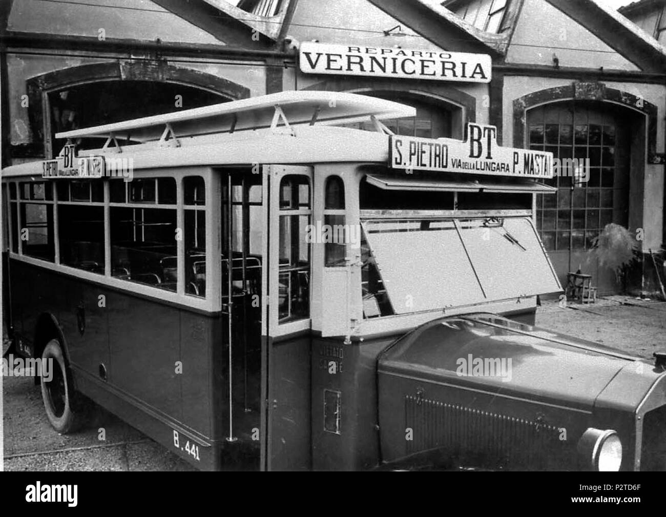 . Italiano: Autobus Lancia Omicron di Roma. Vettura con lucernario Pro aerazione. 19. September 2015. Unbekannt 13 Bus omicron Roma 4. Stockfoto