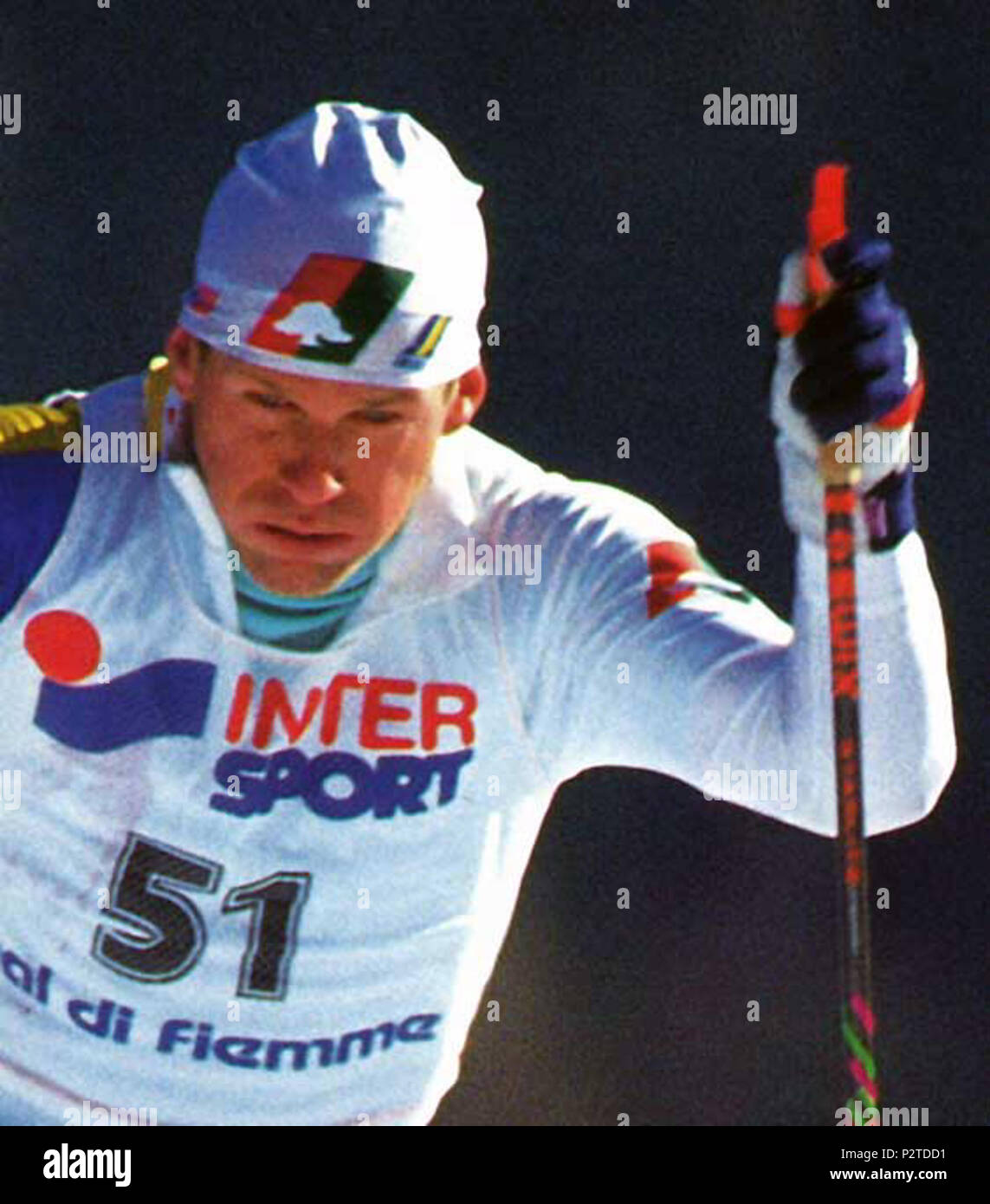 . Italiano: Campionati mondiali di Sci nordico Val di Fiemme 1991. 1991. Unbekannt 14 Campionati mondiali di Sci nordico Val di Fiemme 1991 - 05. Stockfoto