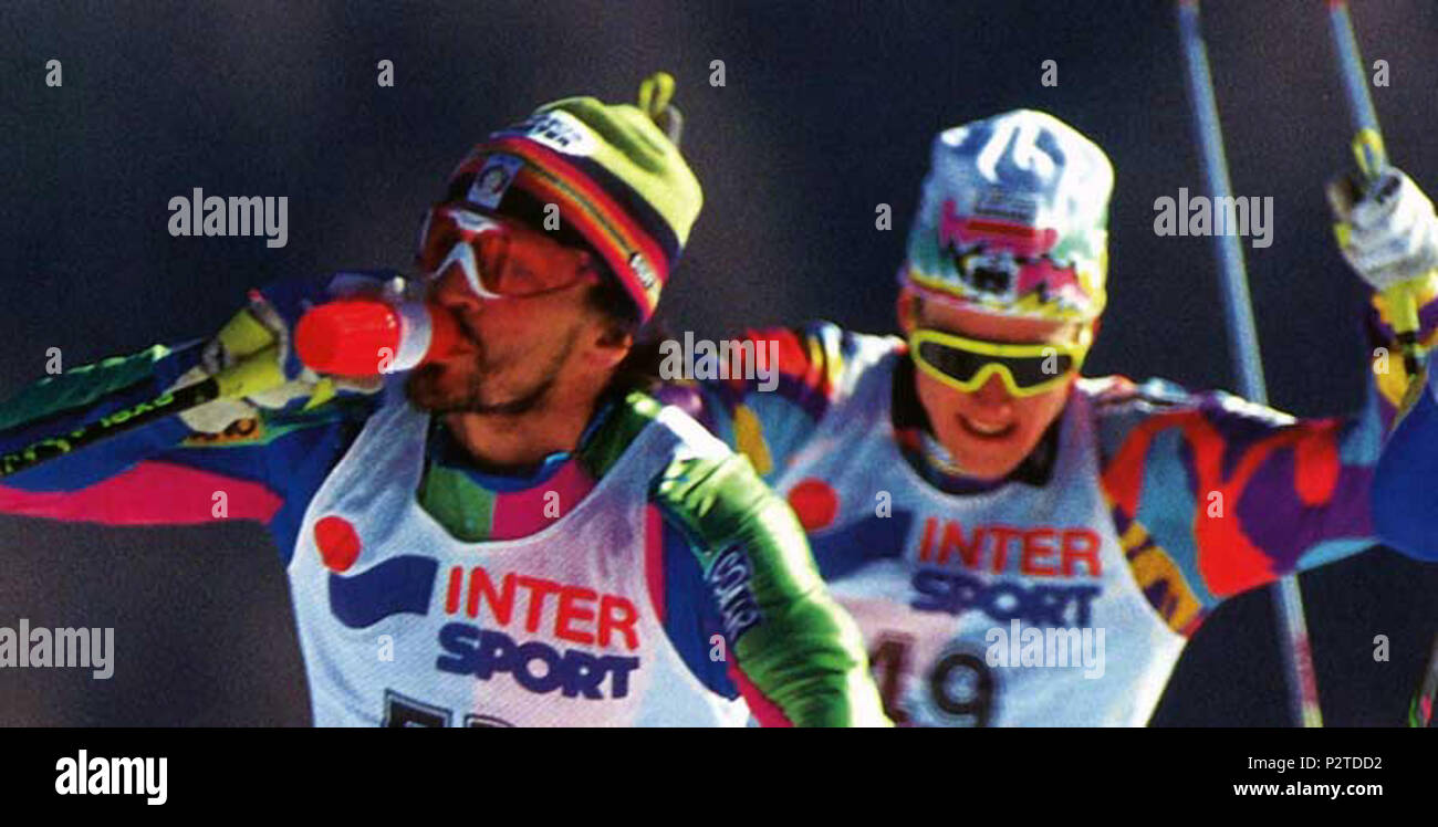 . Italiano: Campionati mondiali di Sci nordico Val di Fiemme 1991. 1991. Unbekannt 14 Campionati mondiali di Sci nordico Val di Fiemme 1991 - 04. Stockfoto