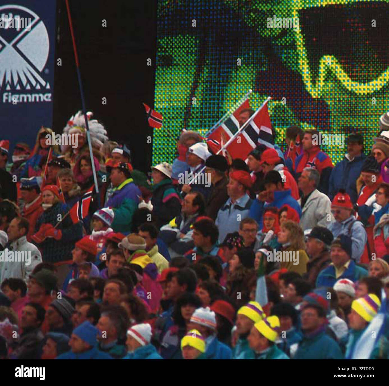 . Italiano: Campionati mondiali di Sci nordico Val di Fiemme 1991. 1991. Unbekannt 14 Campionati mondiali di Sci nordico Val di Fiemme 1991 - 07. Stockfoto