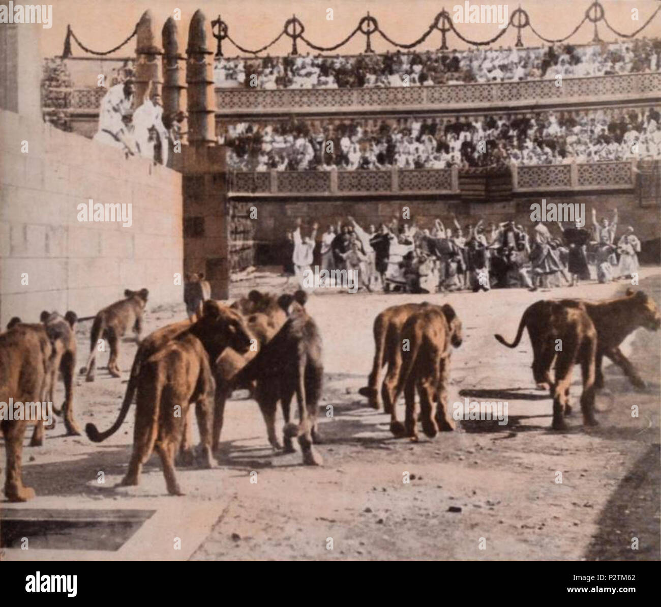 . Englisch: Getönte noch in einer amerikanischen Werbung für die italienische Epic Film Quo Vadis (1913) verwendet, die von einer INSERT nach Seite 10 der 27. August 1921 Aussteller Verkünder. 27. August 1921. Società Italiana Cines/Kleine optische Company (US-Distributor) 73 Quo Vadis (1913) - 4. Stockfoto