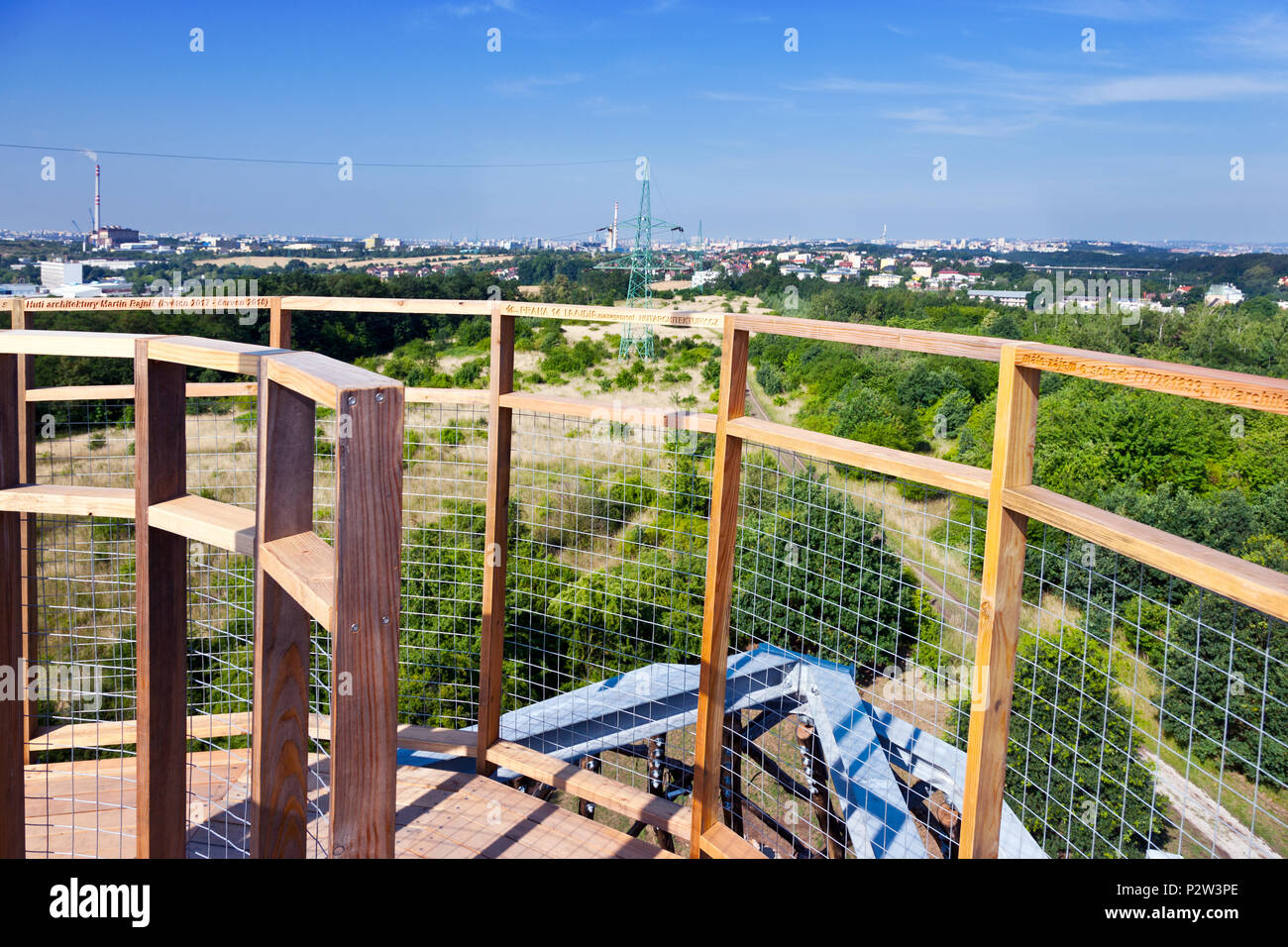 Rozhledna Doubravka (2018, ing.arch. Martin Rajniš, Huť architektury) / wachtturm Doubravka, Prag, Tschechische Republik Stockfoto