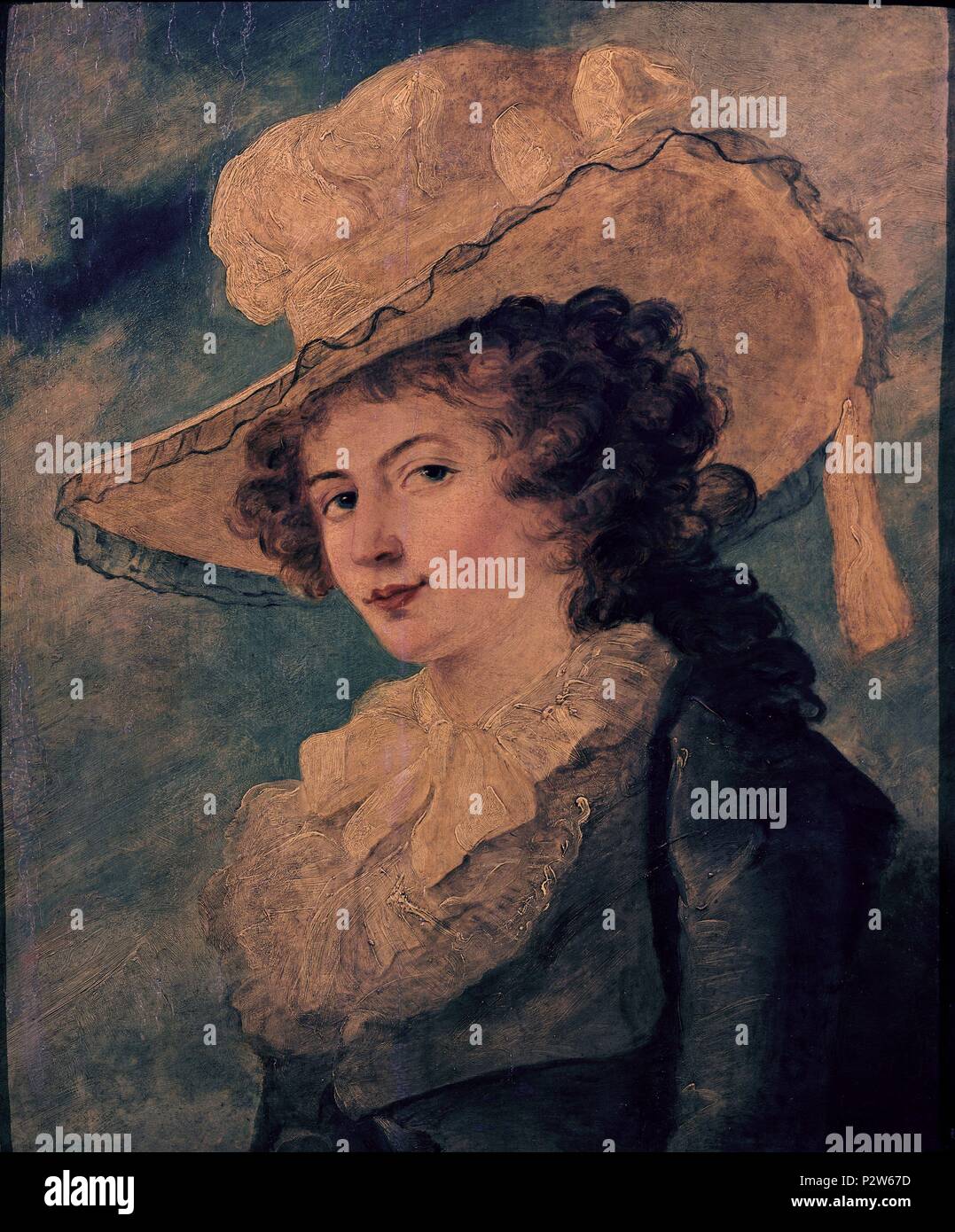 "Porträt der unbekannten Dame", vierte Quartal des 18. Jahrhunderts, Öl auf Leinwand, 69 x 55 cm, P 02474. Autor: John Hoppner (1758-1810). Lage: Museo del Prado - PINTURA, MADRID, SPANIEN. Stockfoto