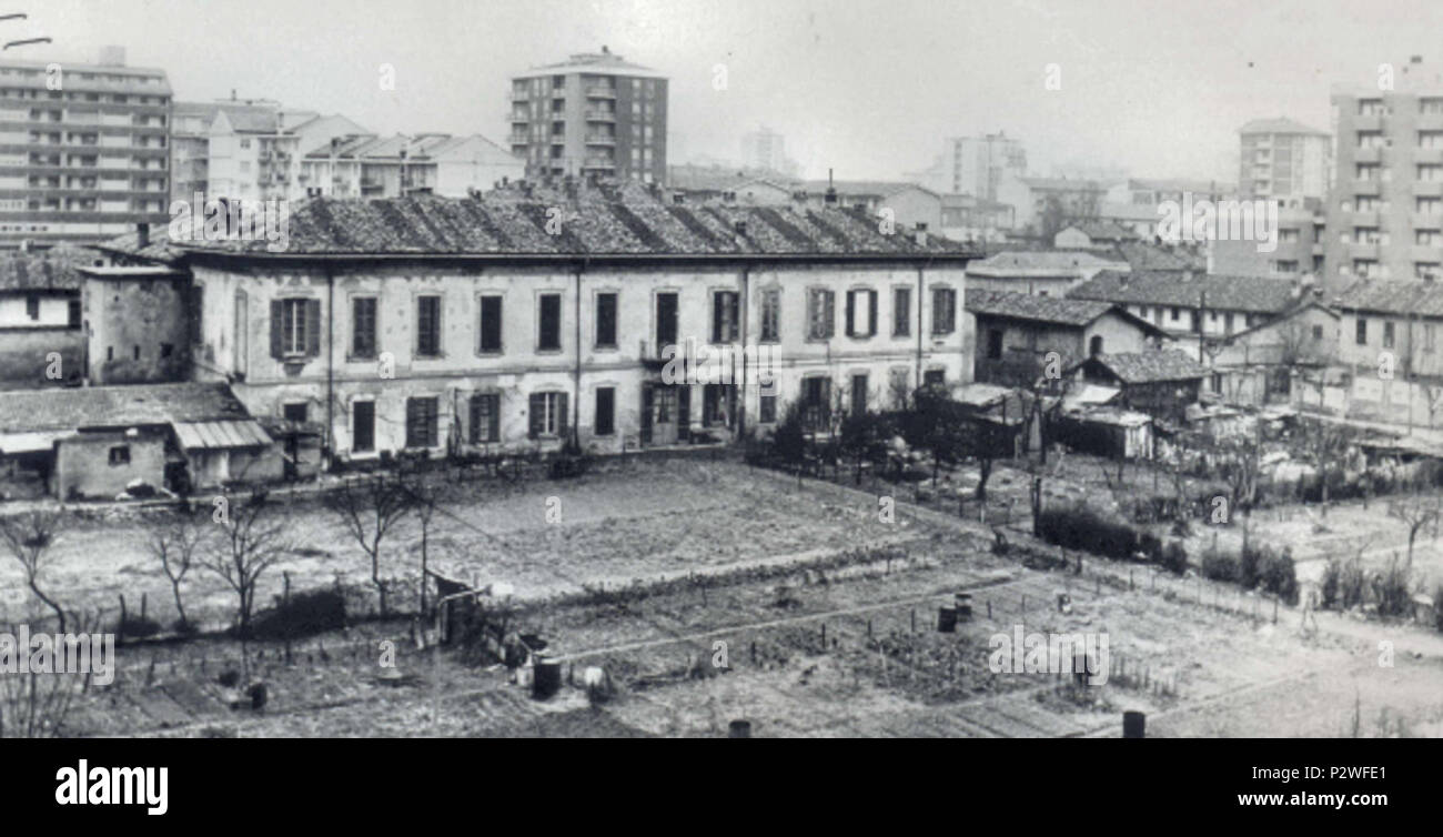 . Italiano: Panoramica della Villa Pecchio Orsini Protti, Balsamo. Vor 1972. Anonym 19 Cinisello Balsamo, Villa Pecchio Orsini Protti, 02. Stockfoto